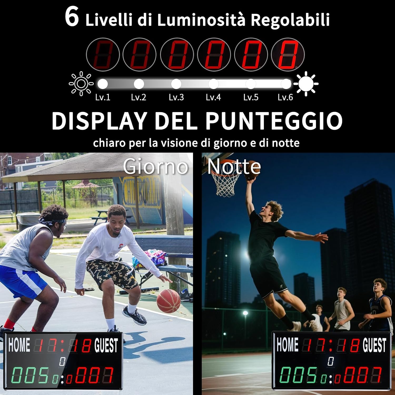 Tabellone Segnapunti Elettronico Portatile 13 Cifre - immagine 3