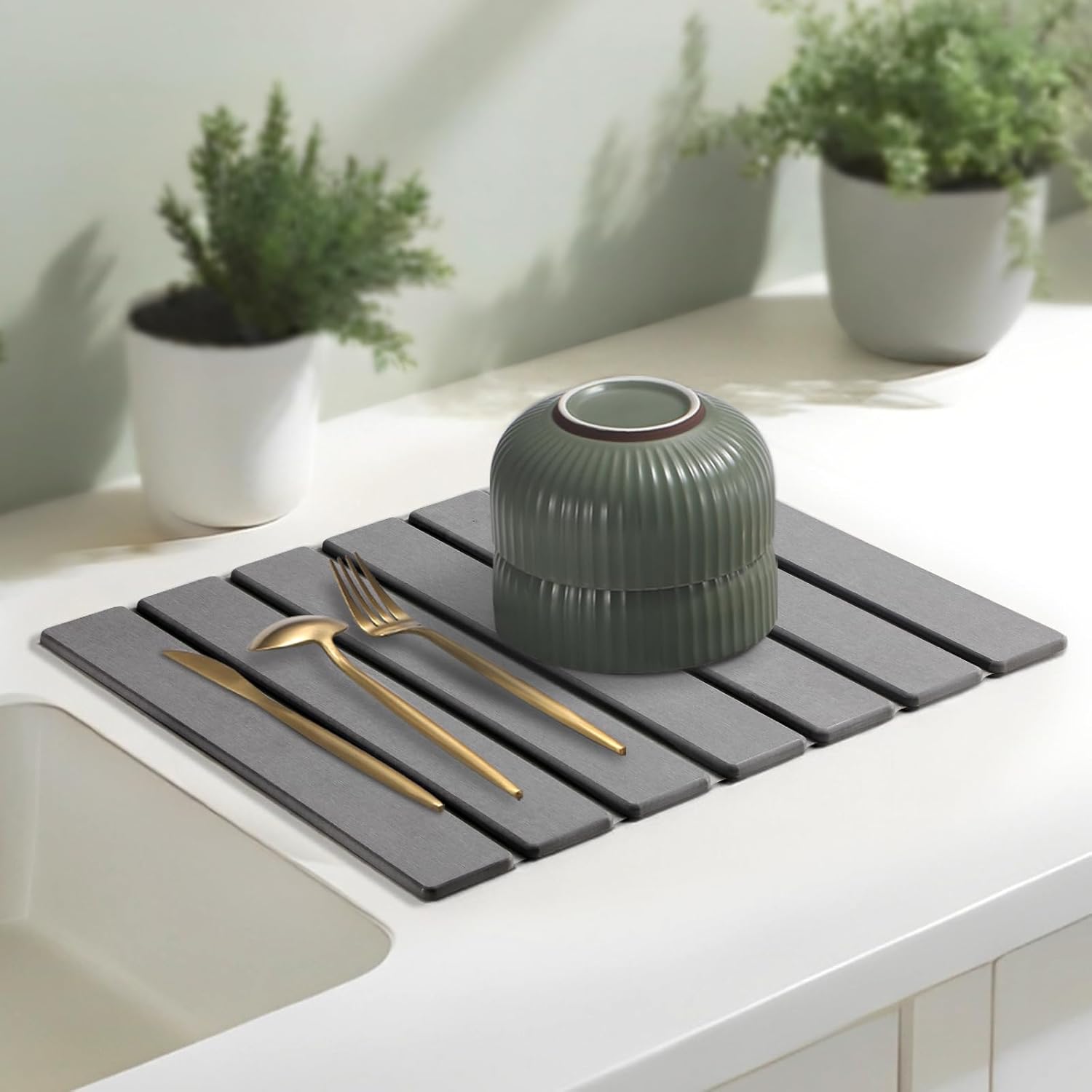 Scolapiatti 40x30cm in Terra di Diatomea - immagine 7