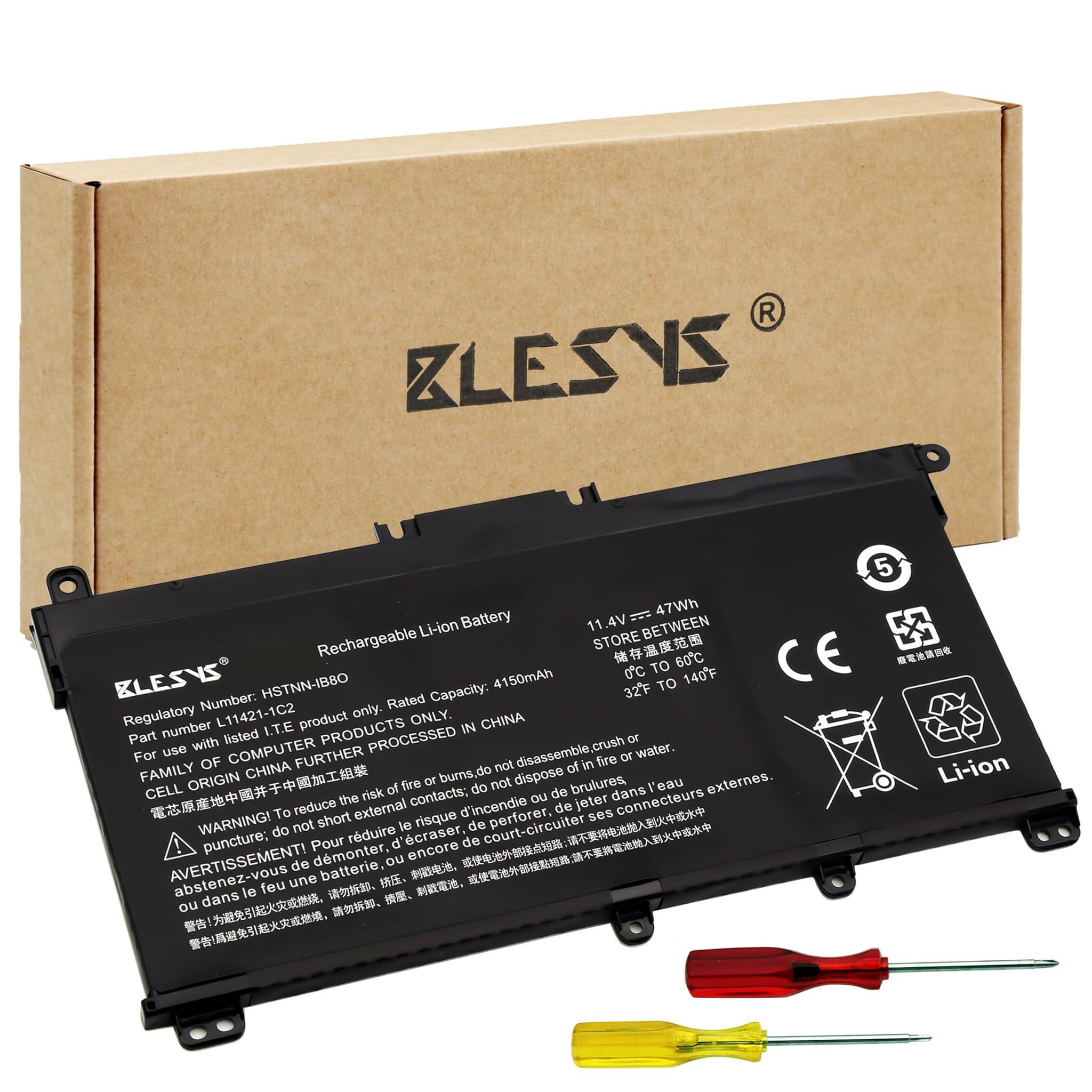 Blesys Batteria per HP Laptop 15-db Series