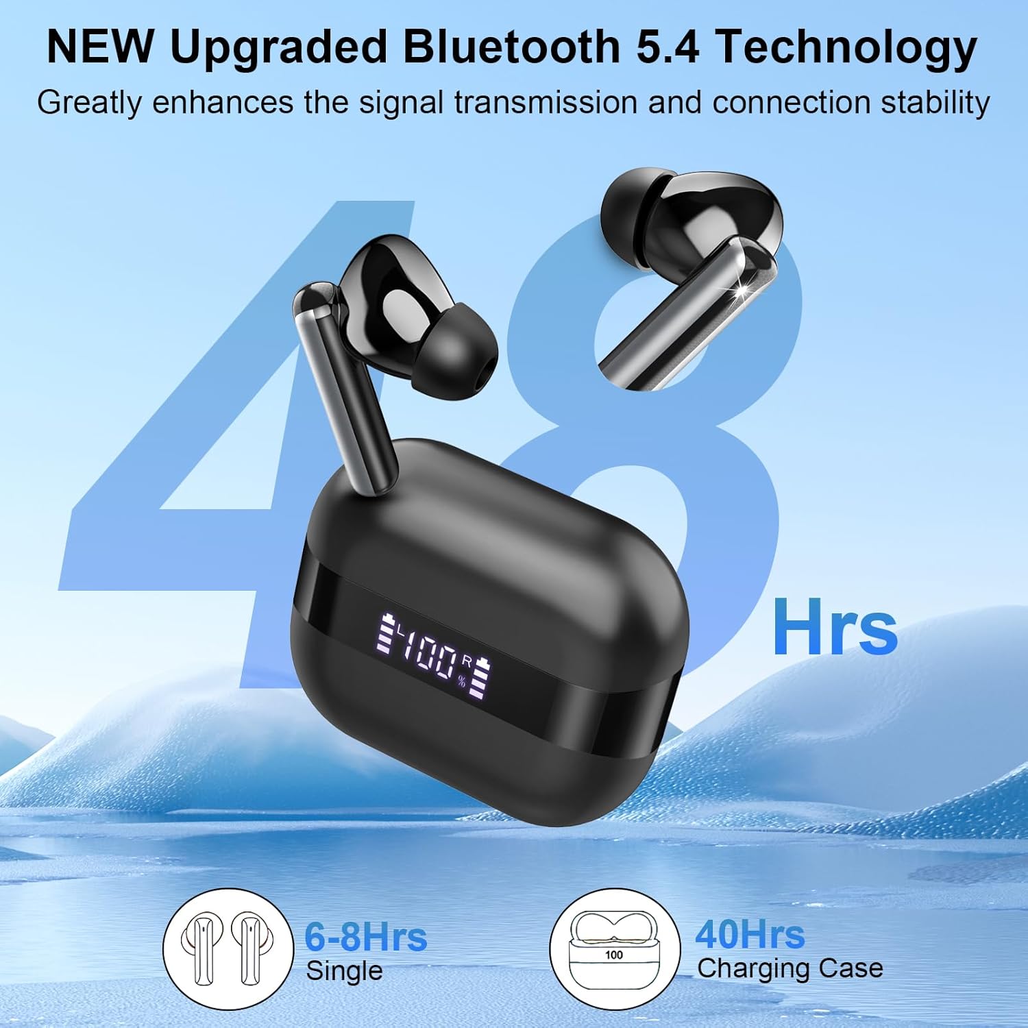 Cuffie Bluetooth 5.4 - Auricolari Wireless 48h - immagine 2