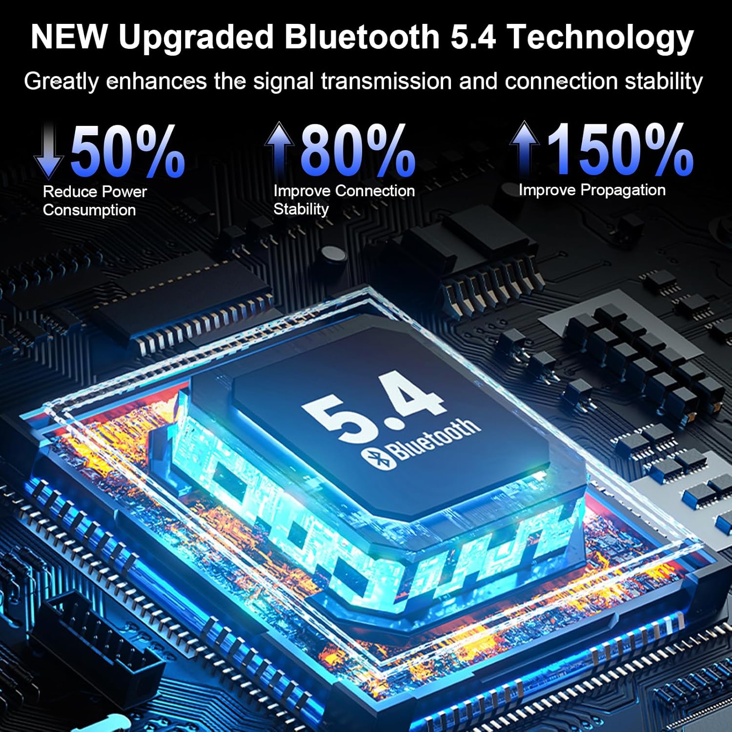 Cuffie Bluetooth 5.4 - Auricolari Wireless 48h - immagine 5