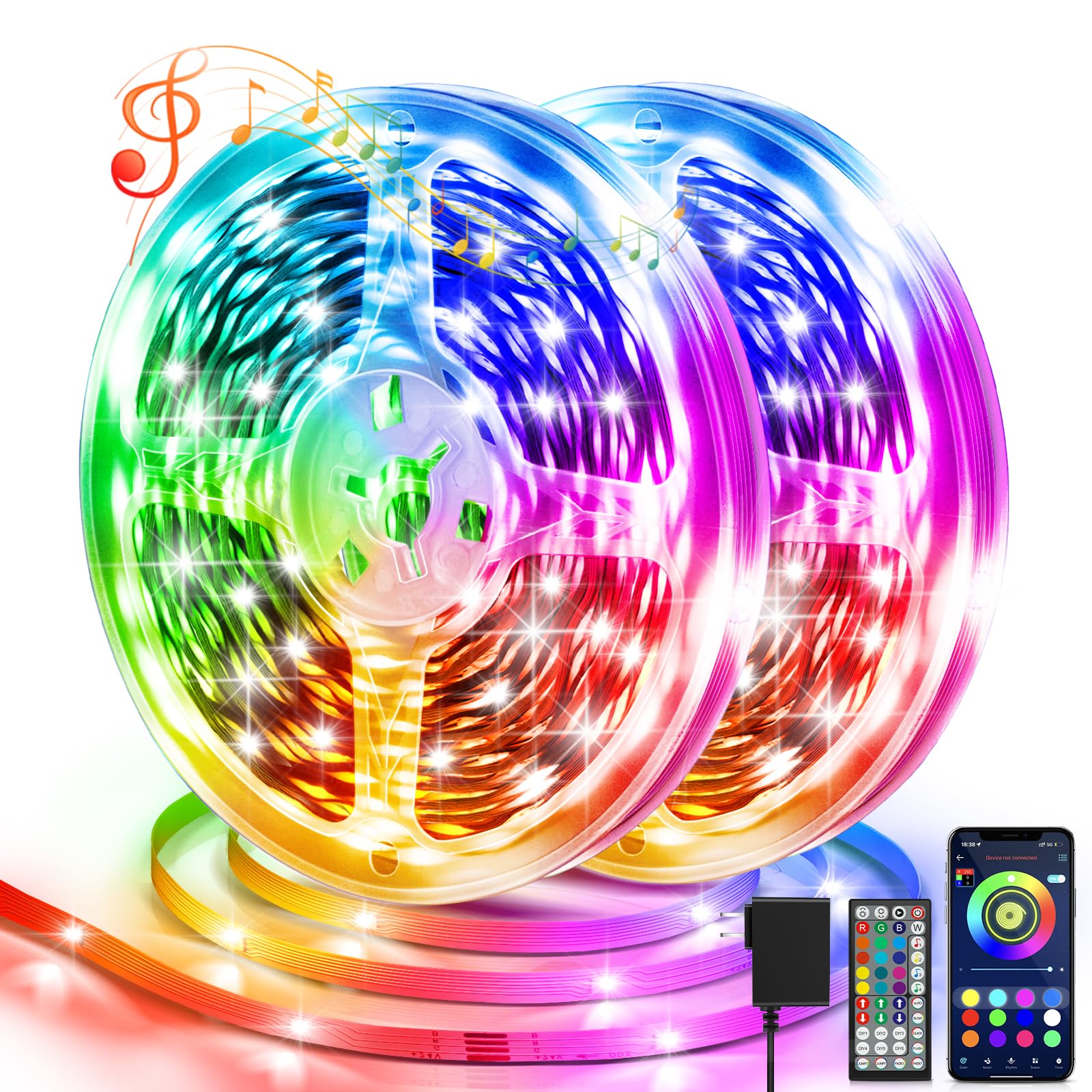 Striscia LED RGB 2*15M Bluetooth APP Controllato