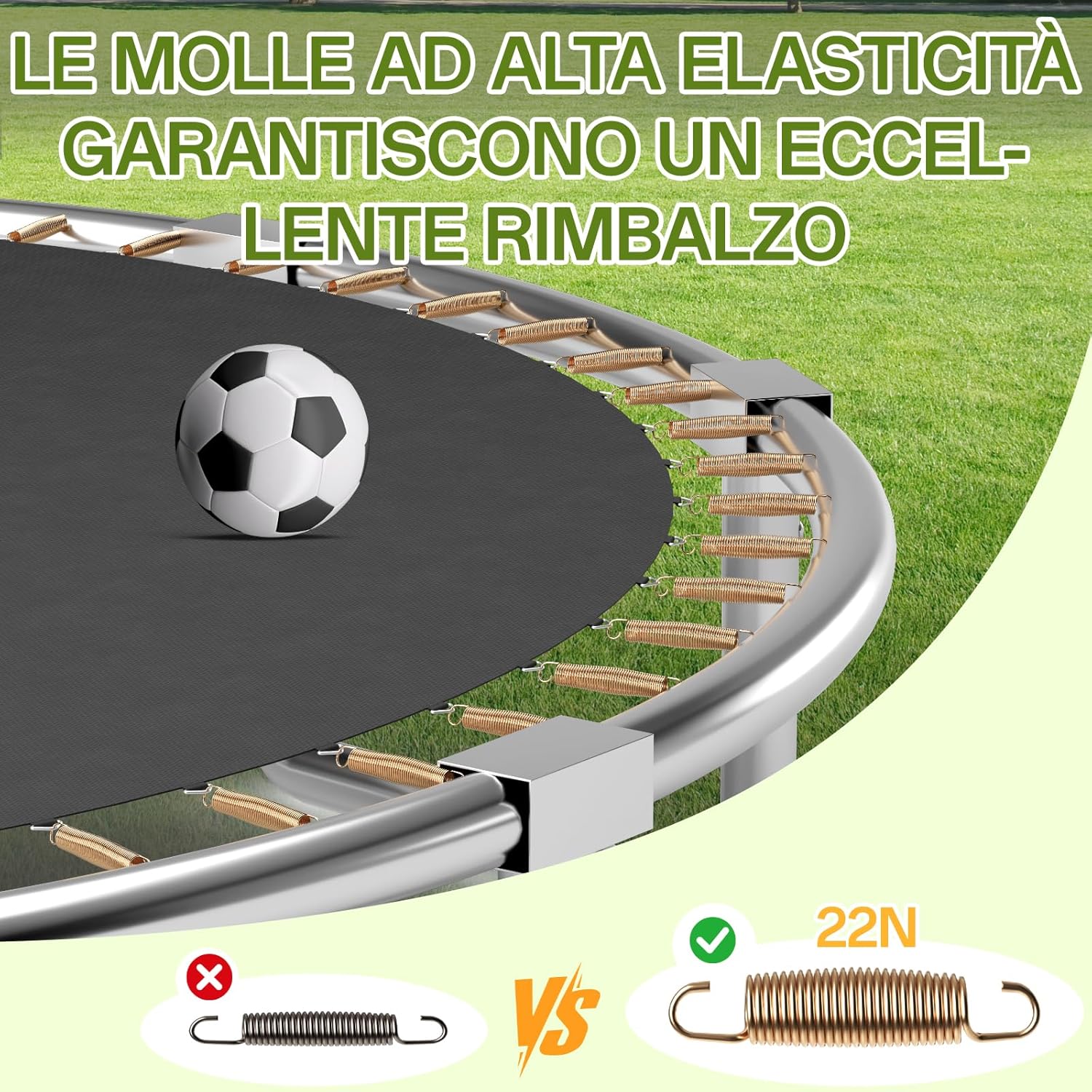 Jummico Trampolino da Giardino con Rete di Sicurezza - immagine 5