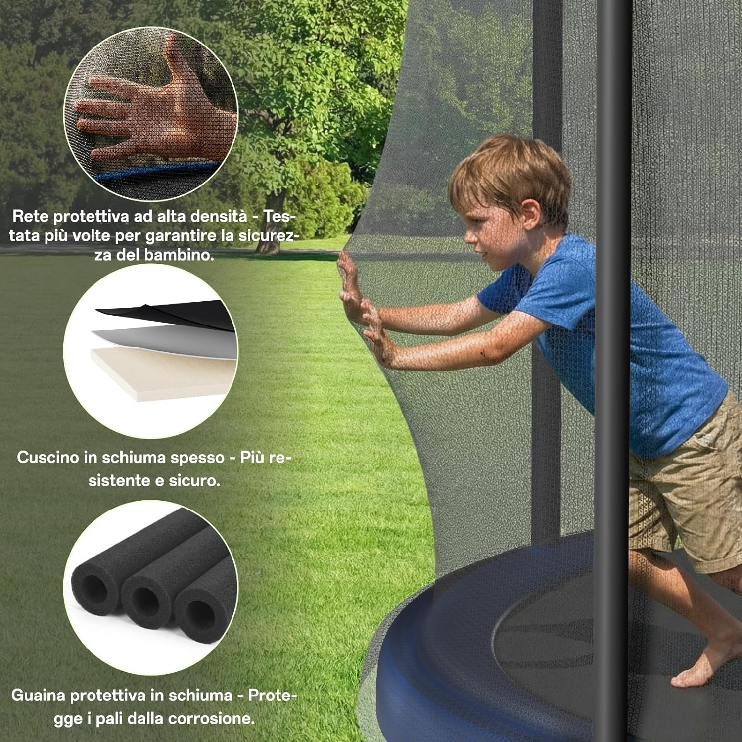 Jummico Trampolino da Giardino con Rete di Sicurezza - immagine 6