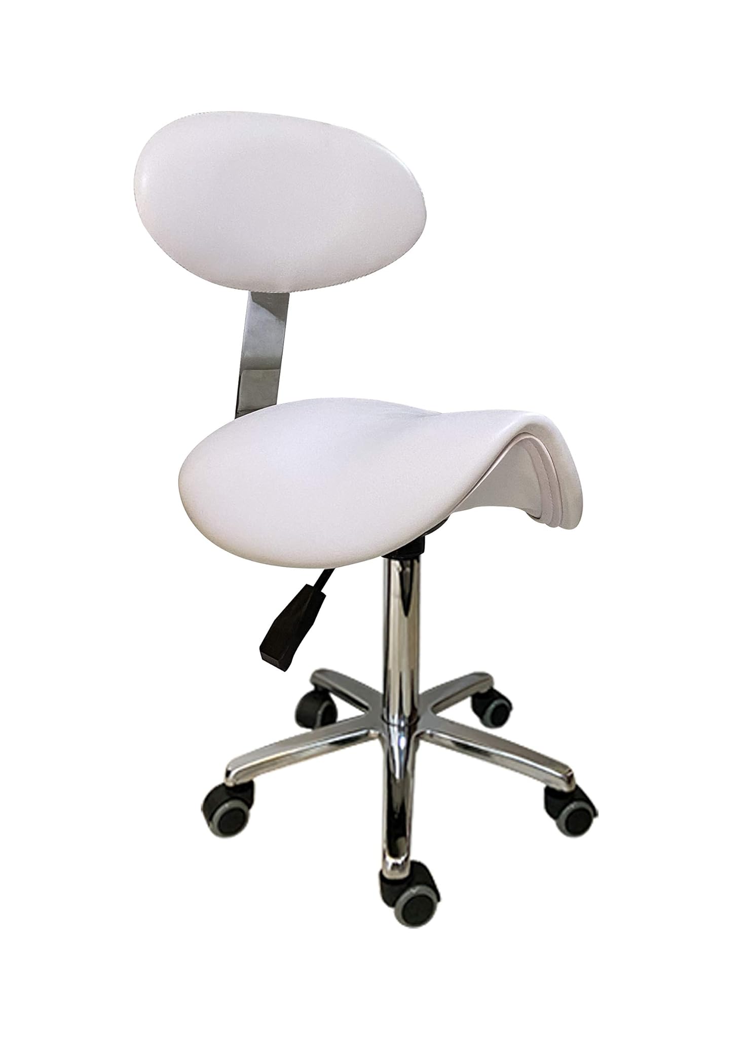 Edelweiss Beauty Sgabello con Schienale, Bianco