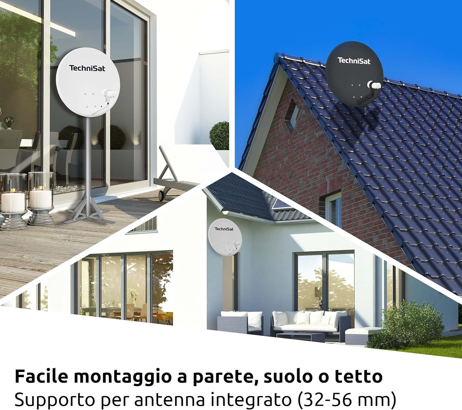 Technisat TECHNITENNE 60 - Antenna Parabolica 60cm, Grigio - immagine 5