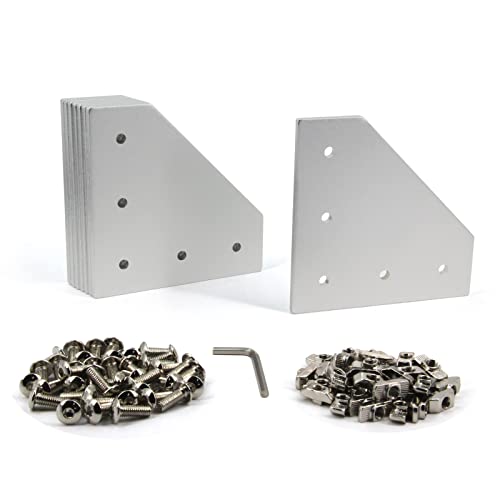 Befenybay 8pz Staffa Angolare Esterna 4040 Serie Alluminio (L-Silver)