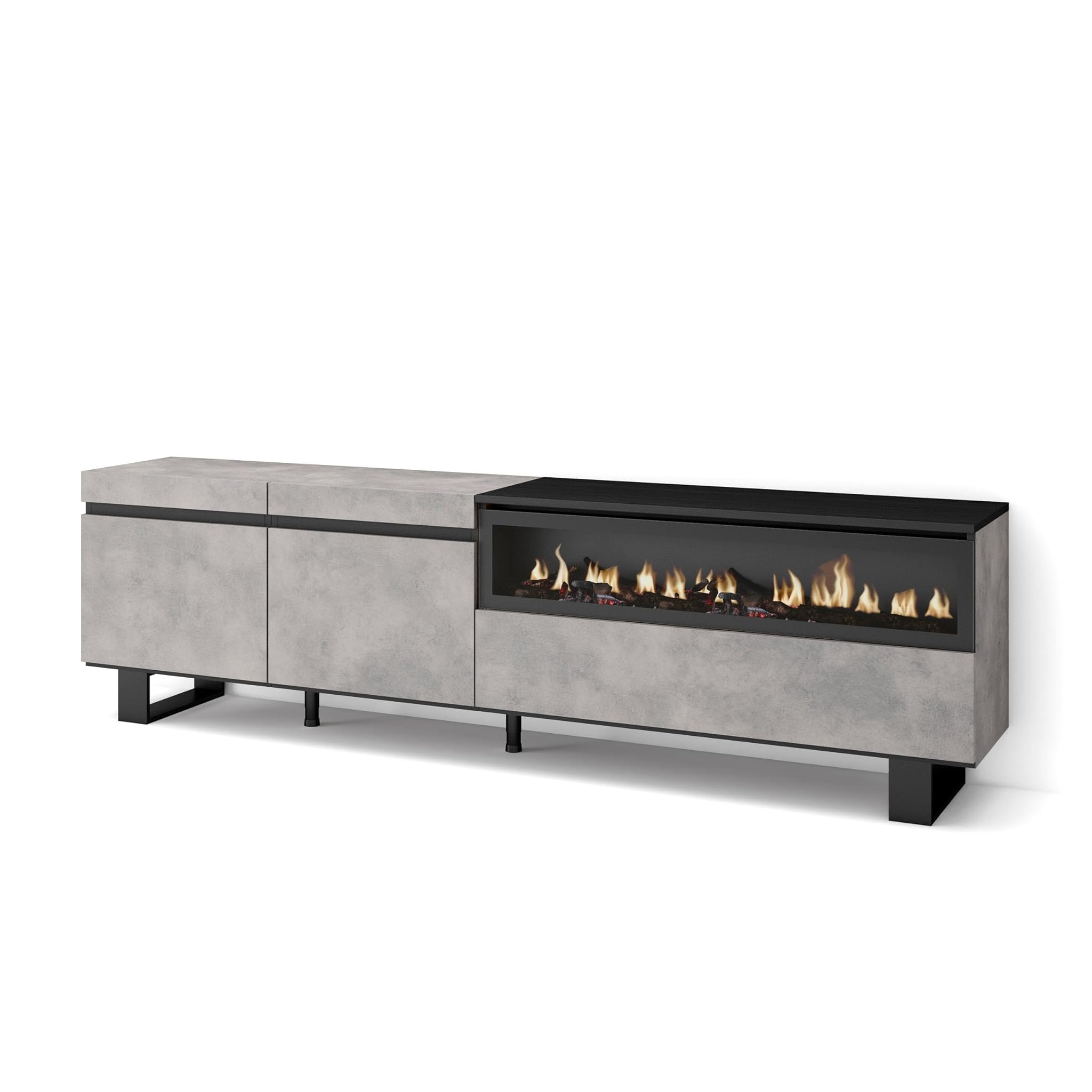 Skraut Home - Mobile TV Soggiorno 200x57x35cm, Cemento