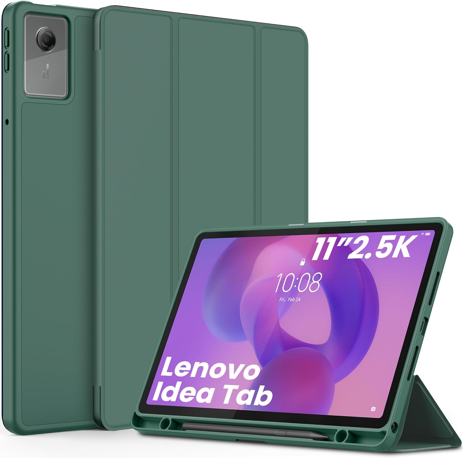 Easyacc Custodia per Idea Tab 2025 11" con Portapenne, Verde - immagine 1