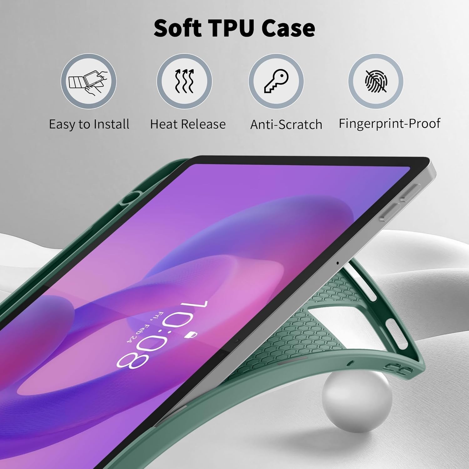 Easyacc Custodia per Idea Tab 2025 11" con Portapenne, Verde - immagine 3