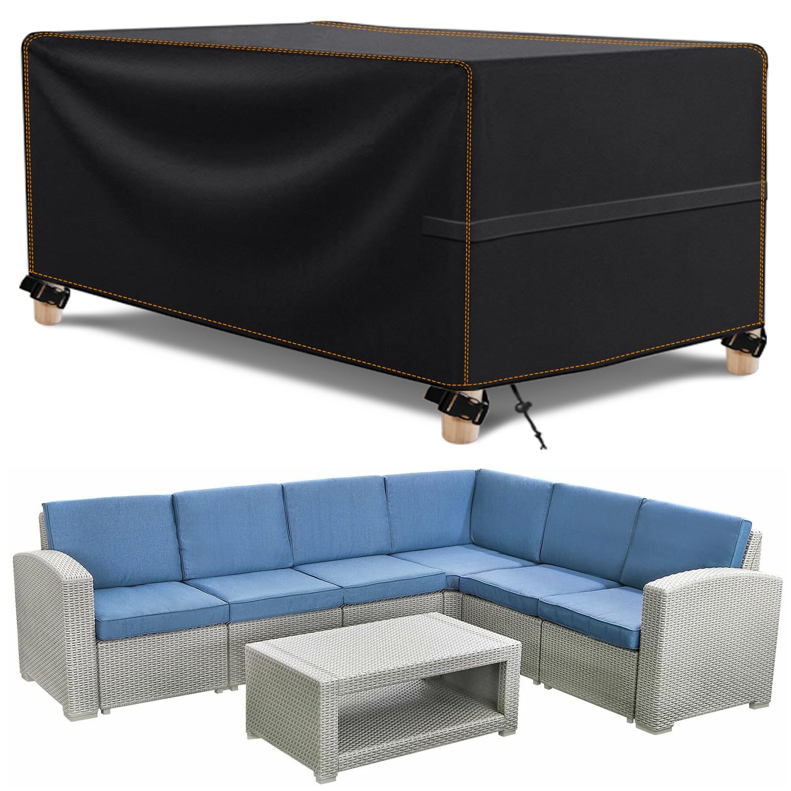 MUPAS Copertura Tavolo Esterno Impermeabile 300x200x90cm