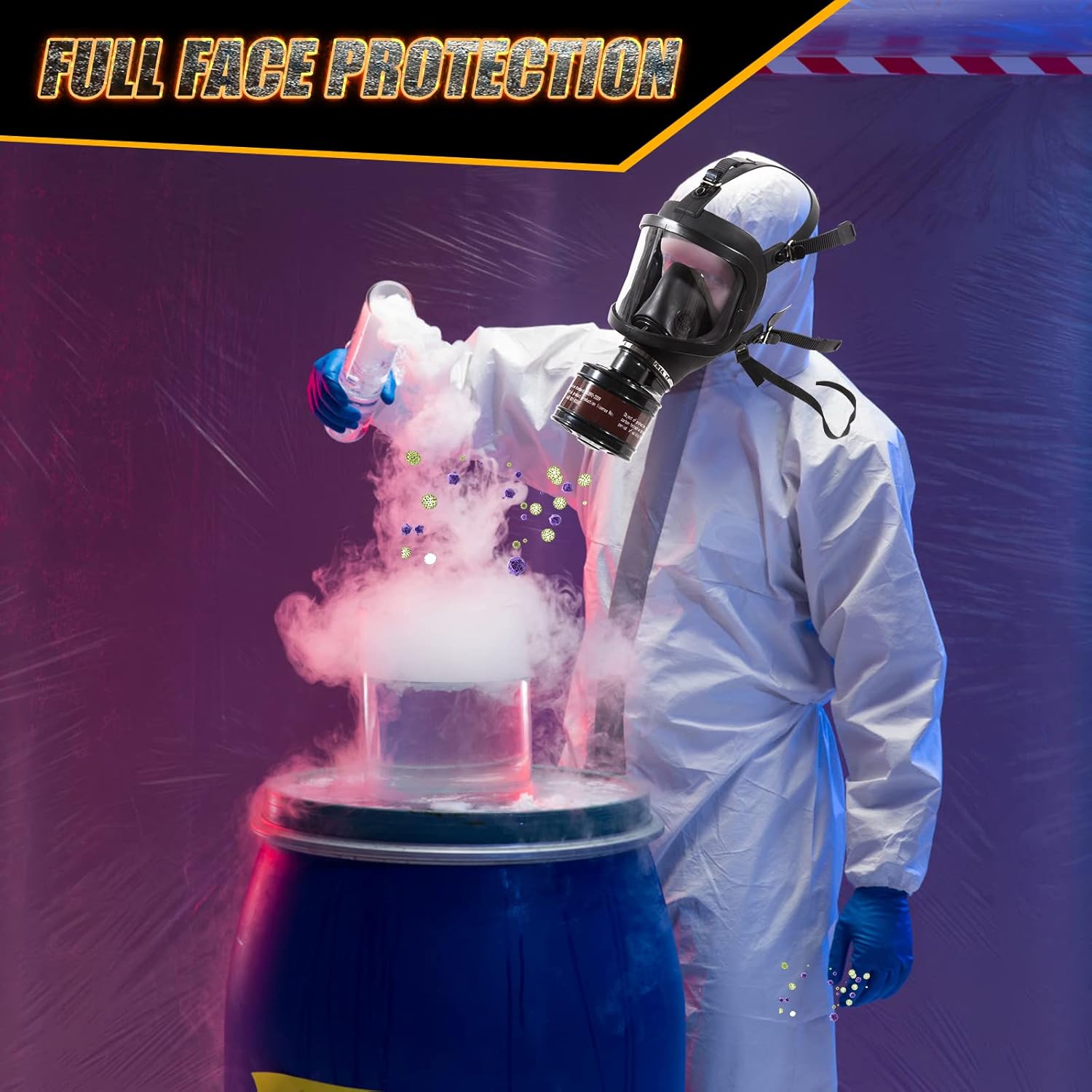 Maschera Antigas Chimica Integrale con Filtro 40mm - immagine 3