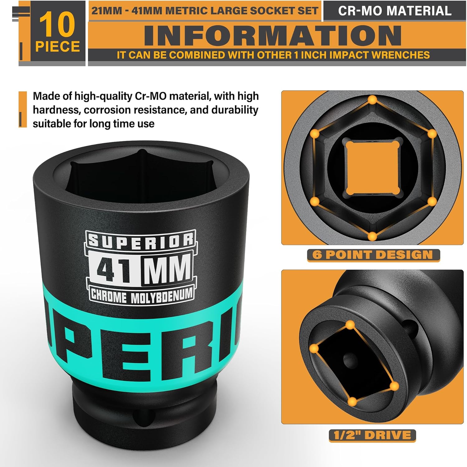 Kirxst Set Bussole a Impatto 1" - 10 pezzi - immagine 3