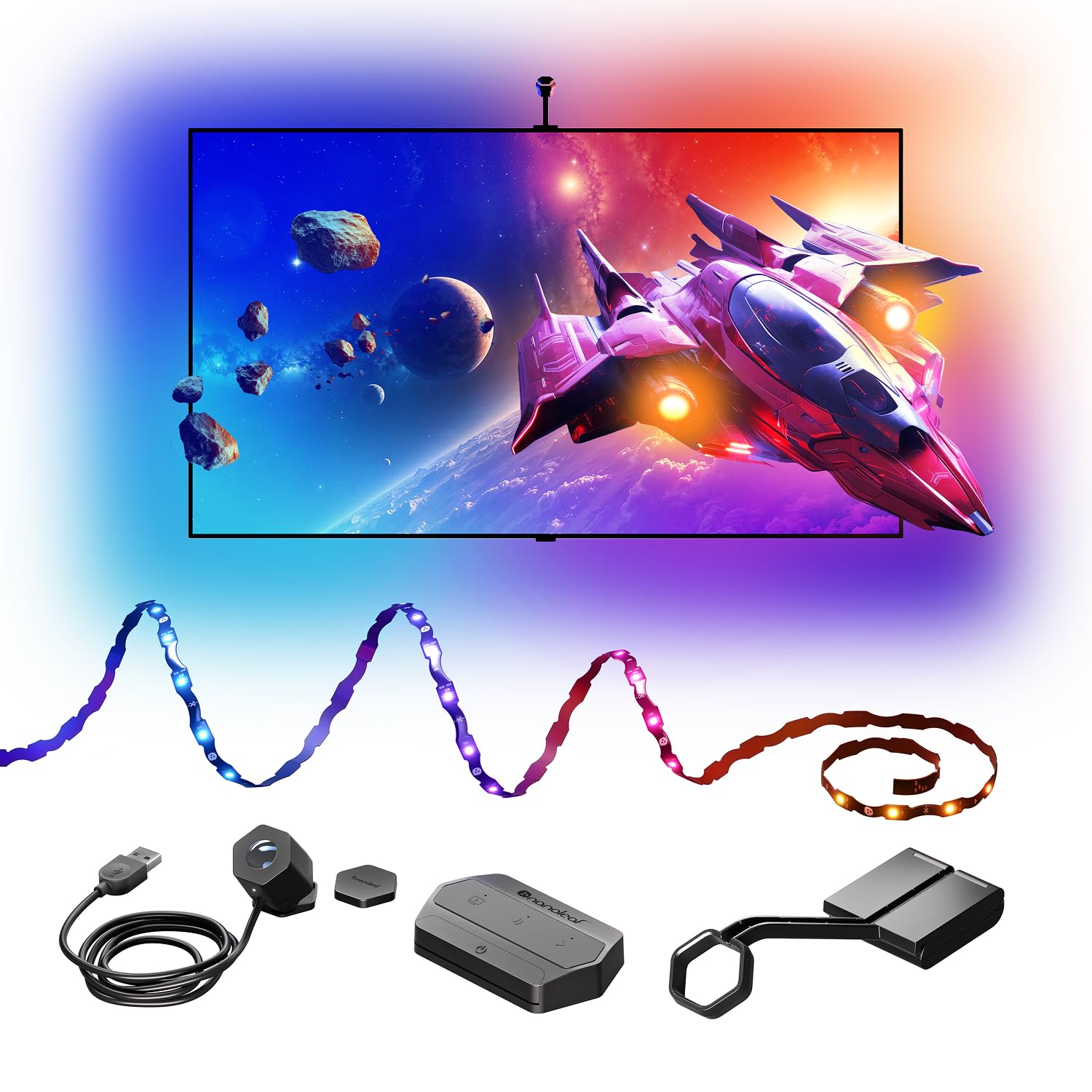 Nanoleaf 4D V2 Striscia LED Screen Mirror per TV 65"