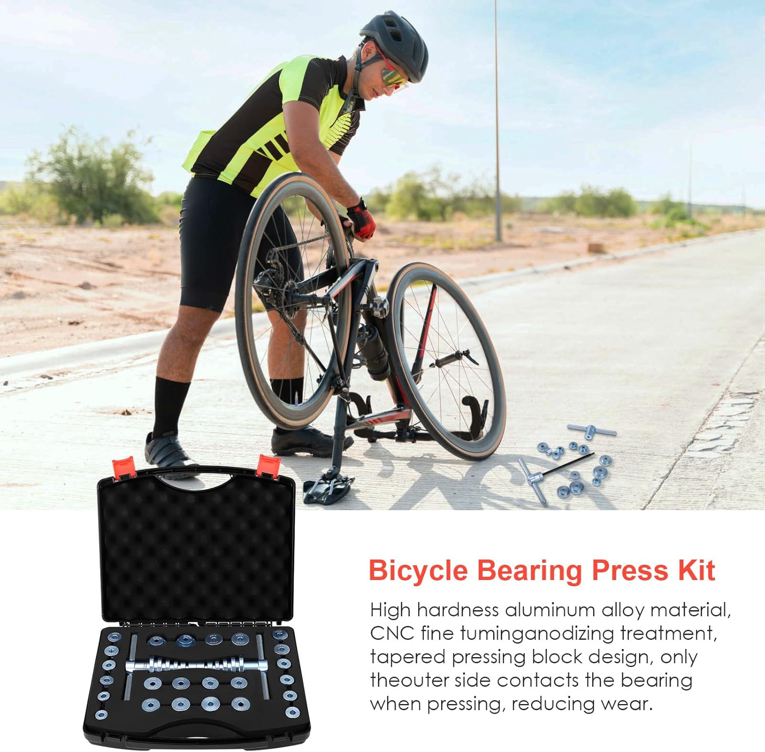 Set Pressa Cuscinetti Ciclo in Lega Alluminio - immagine 4