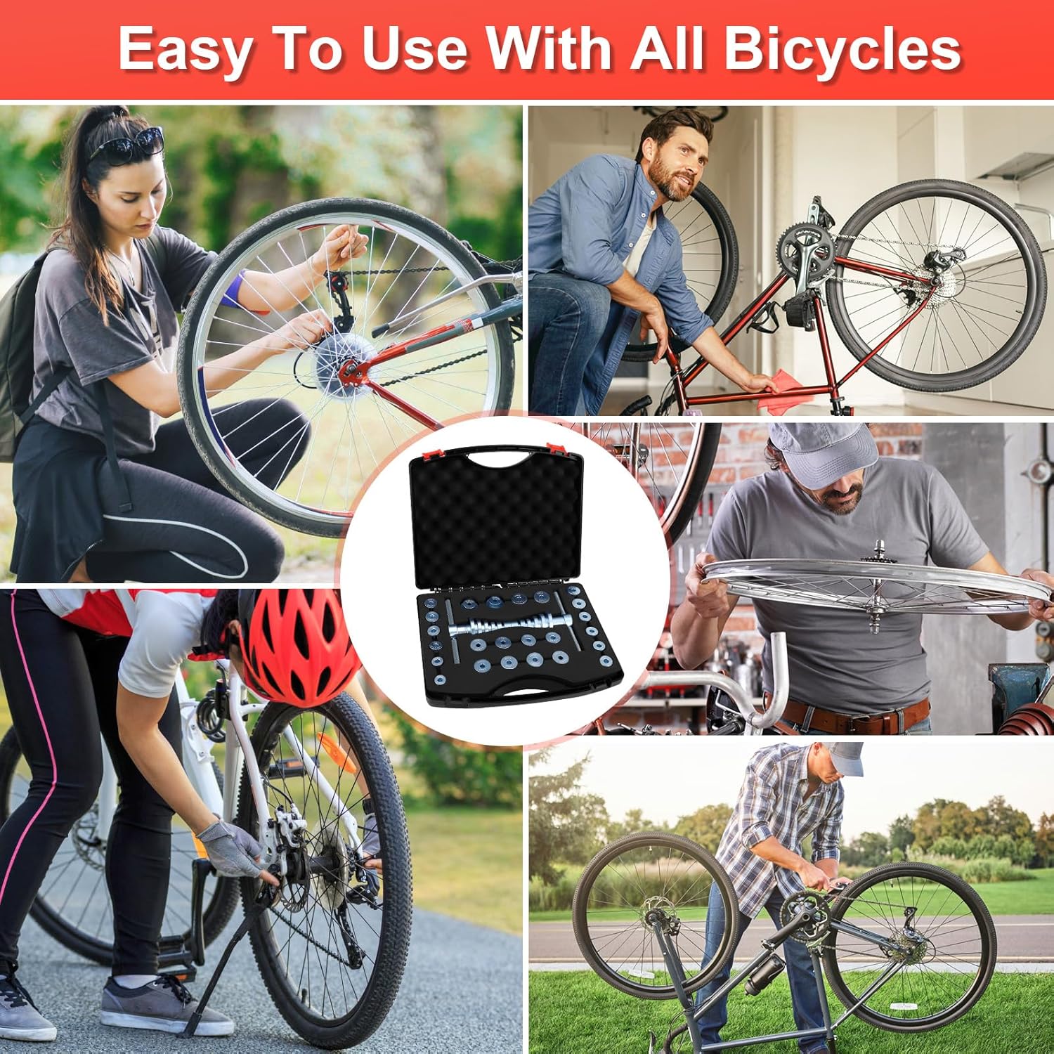 Set Pressa Cuscinetti Ciclo in Lega Alluminio - immagine 6