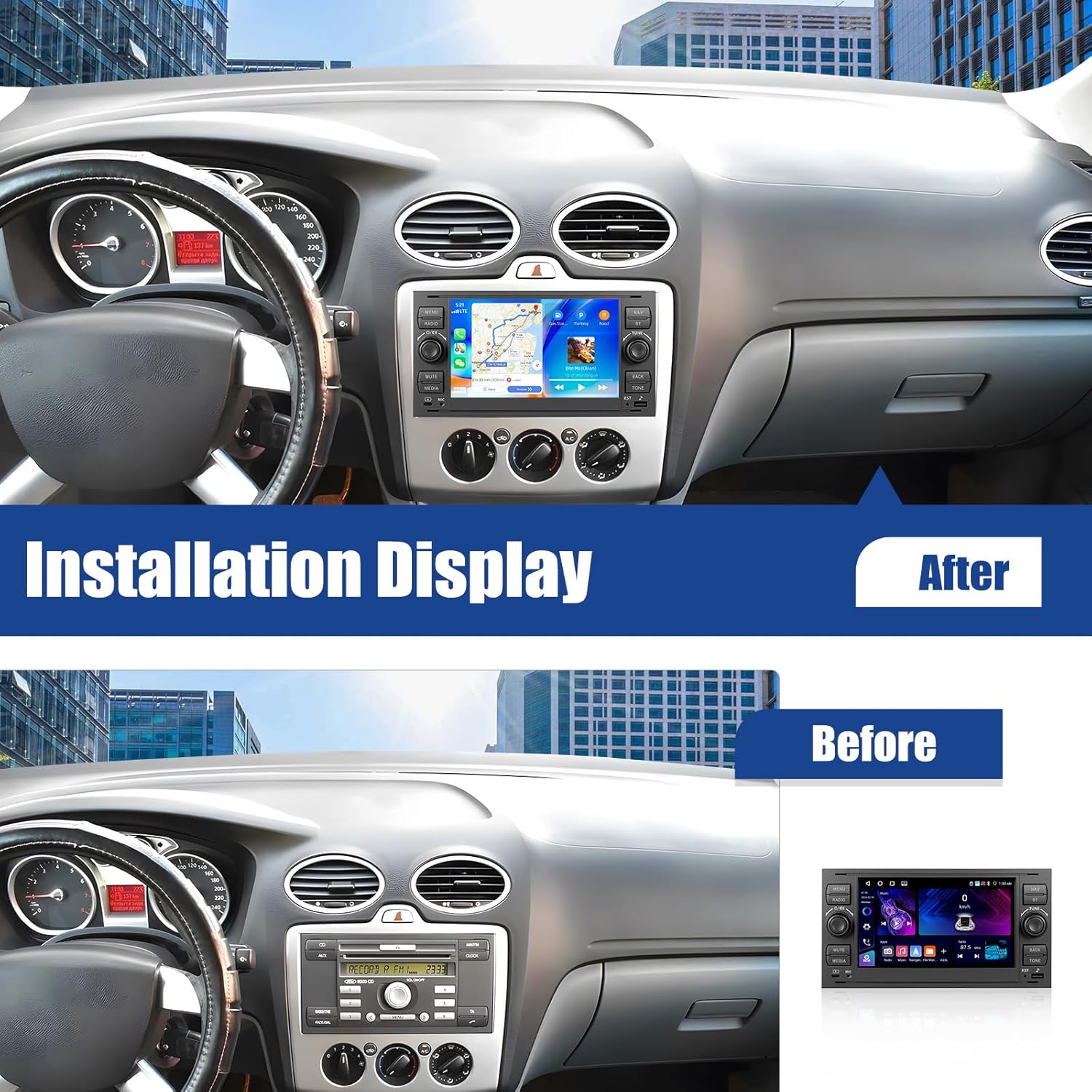 Sixwin Autoradio Android 13 per Ford C-Max/Galaxy/Kuga - immagine 2