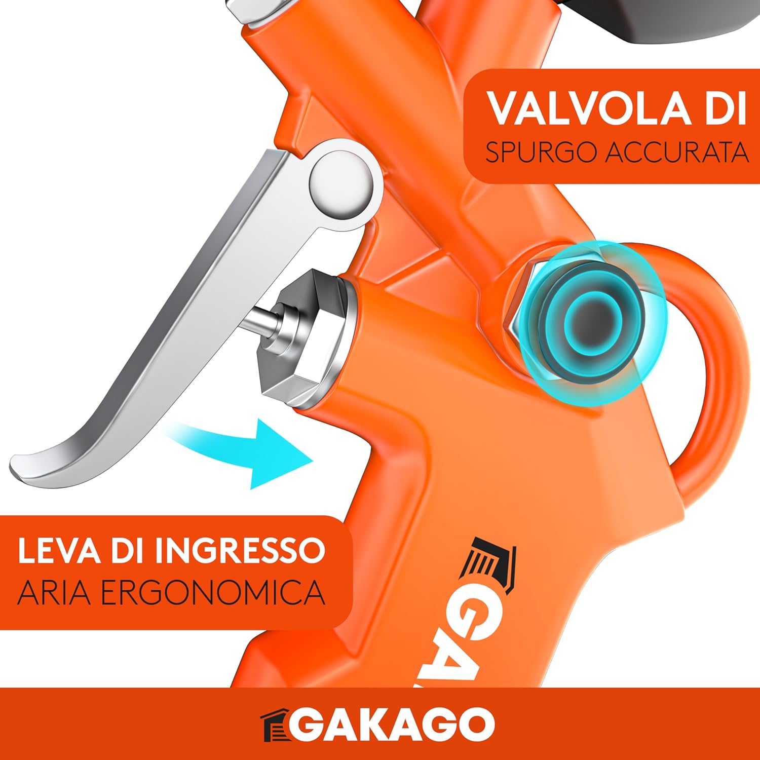 Gakago Gonfiatore Pneumatici con Manometro 0-12 bar - immagine 4
