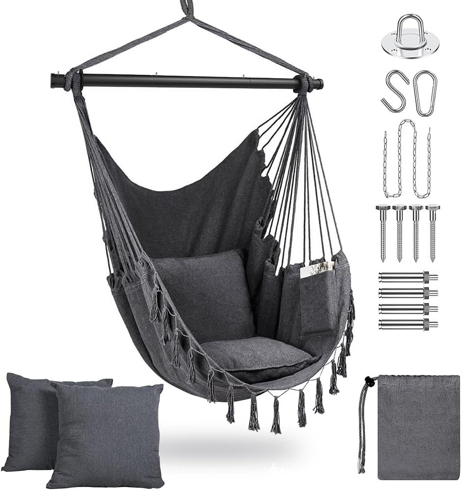 Poltrona Sospesa da Giardino con 2 Cuscini e Borsa - immagine 1