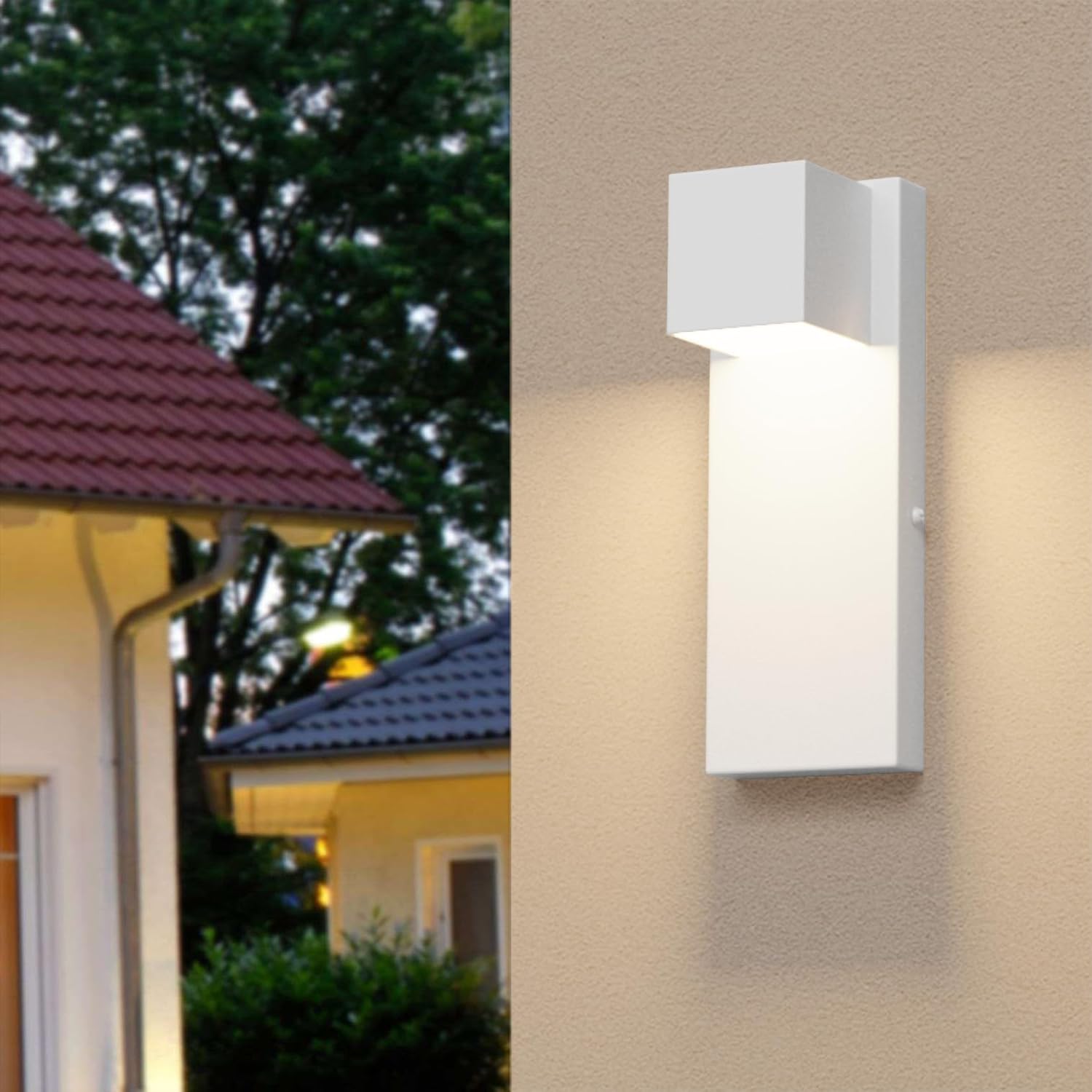 K-bright Applique LED da Esterno 16W, 2 Pezzi, Bianco - immagine 6