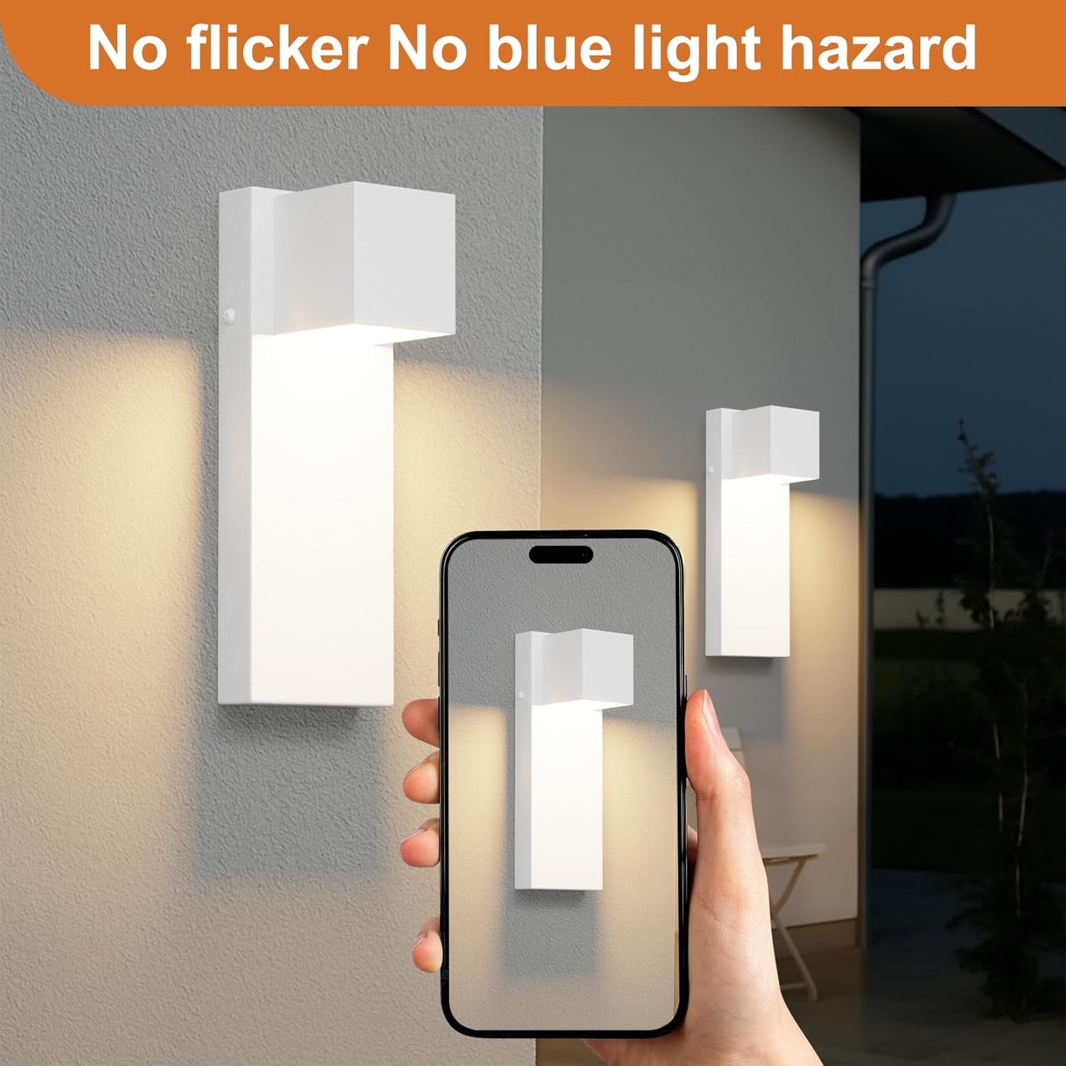 K-bright Applique LED da Esterno 16W, 2 Pezzi, Bianco - immagine 8