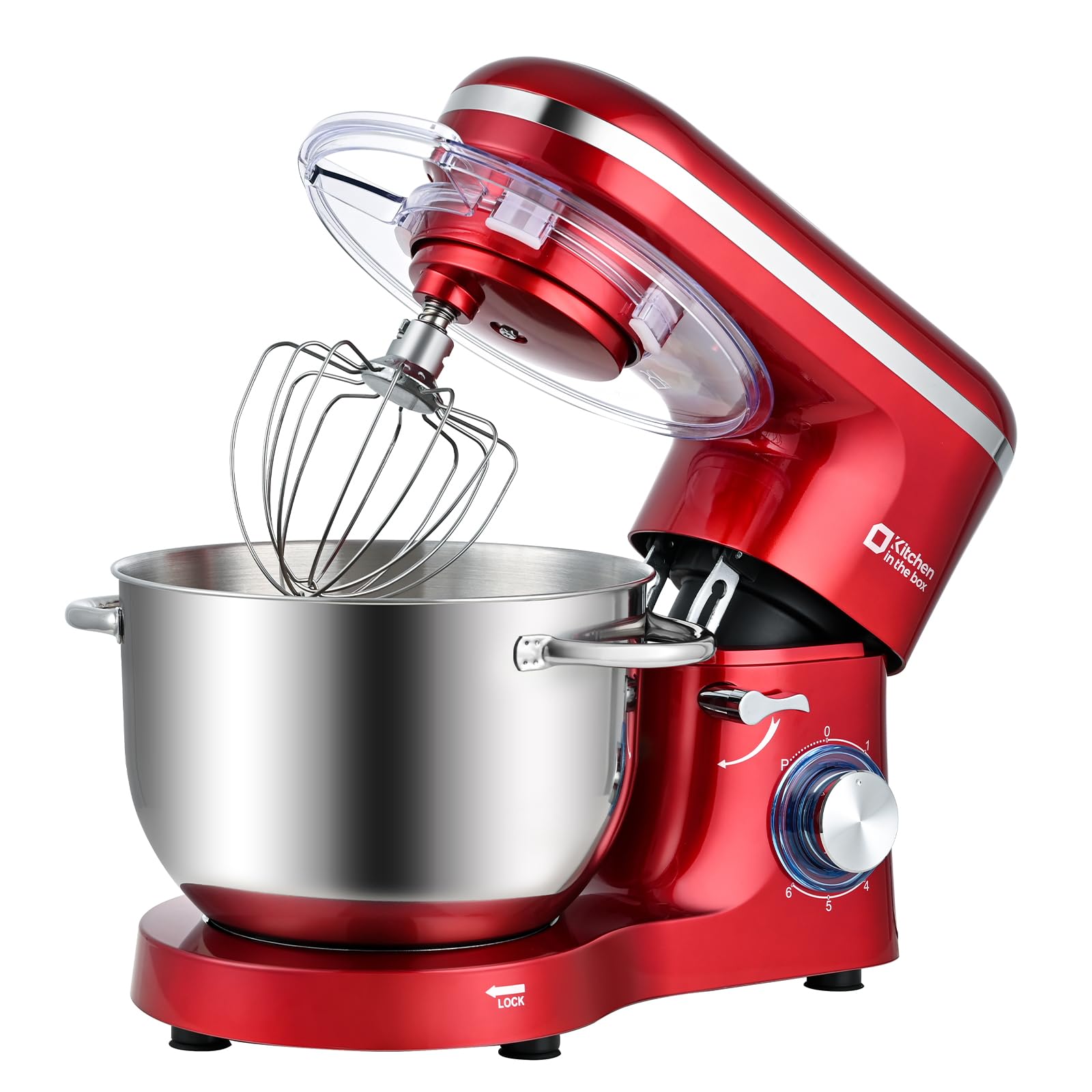 Kitchen In The Box Impastatrice Planetaria 6,2 Litri, Rossa