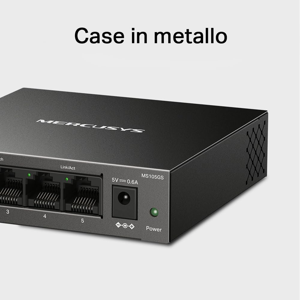 Tp-link Mercusys MS105GS Switch Ethernet 5 Porte Gigabit - immagine 5
