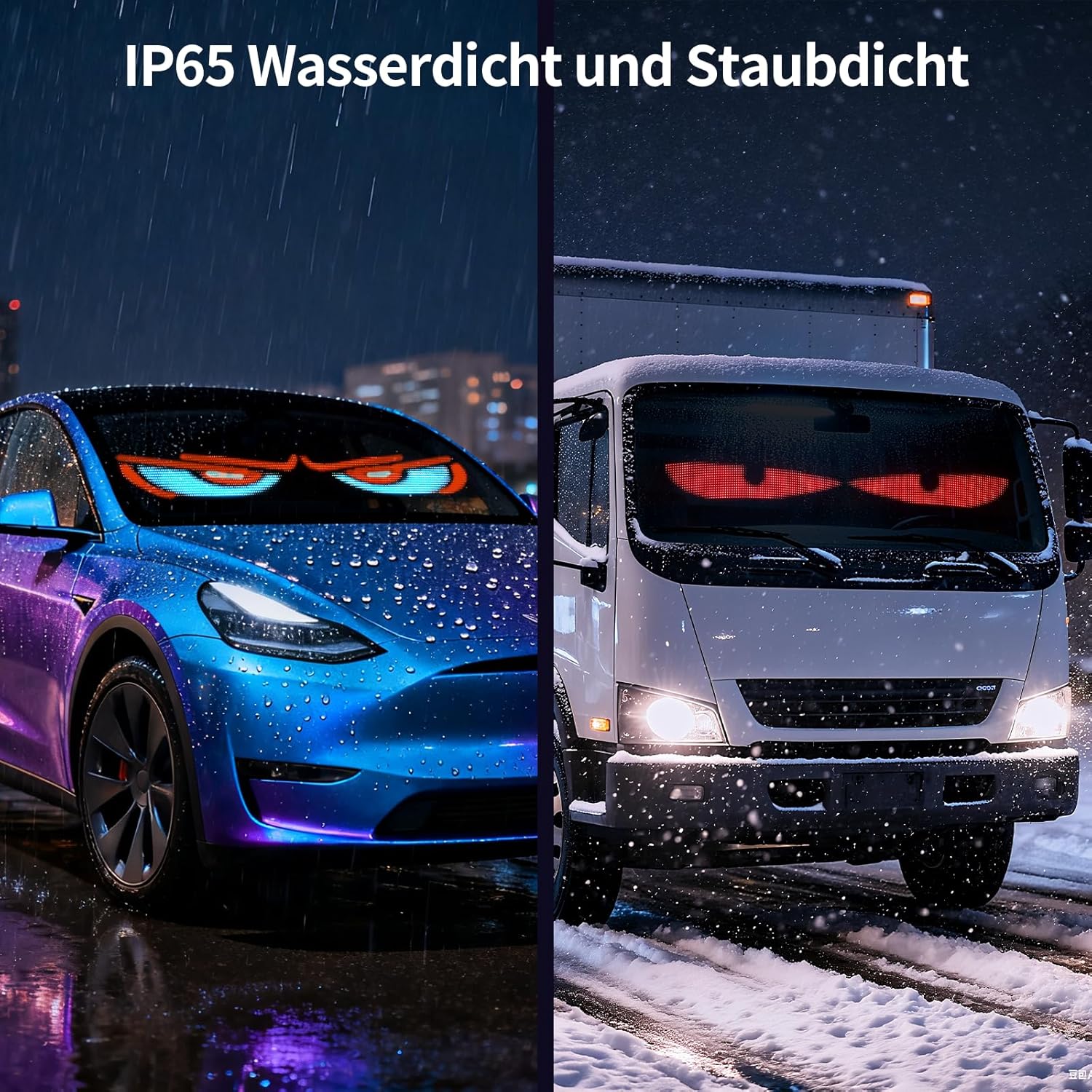 Occhi a LED Devil Eyes 12x60cm con Telecomando e App - immagine 5