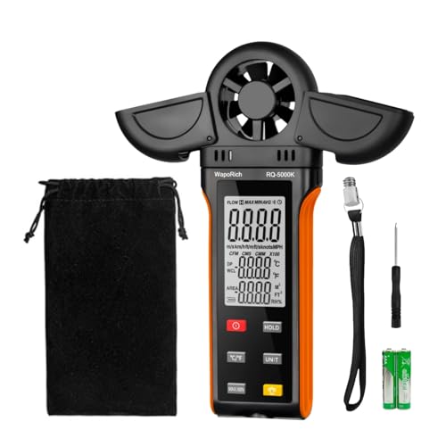 Waporich Anemometro Portatile Digitale RQ-5000K