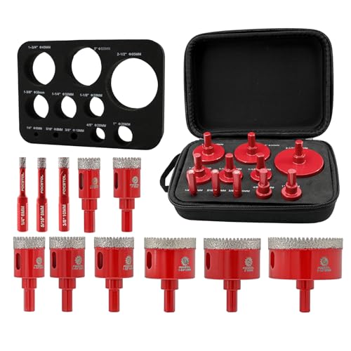 Focstol Punte per Trapano Diamantate 11 Pezzi