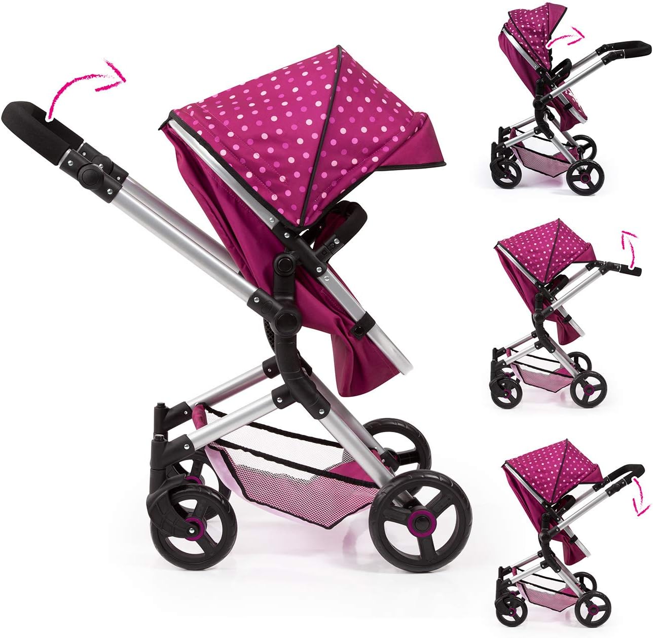 Bayer Design Neo Vario Carrozzina per Bambole, 52cm - immagine 2