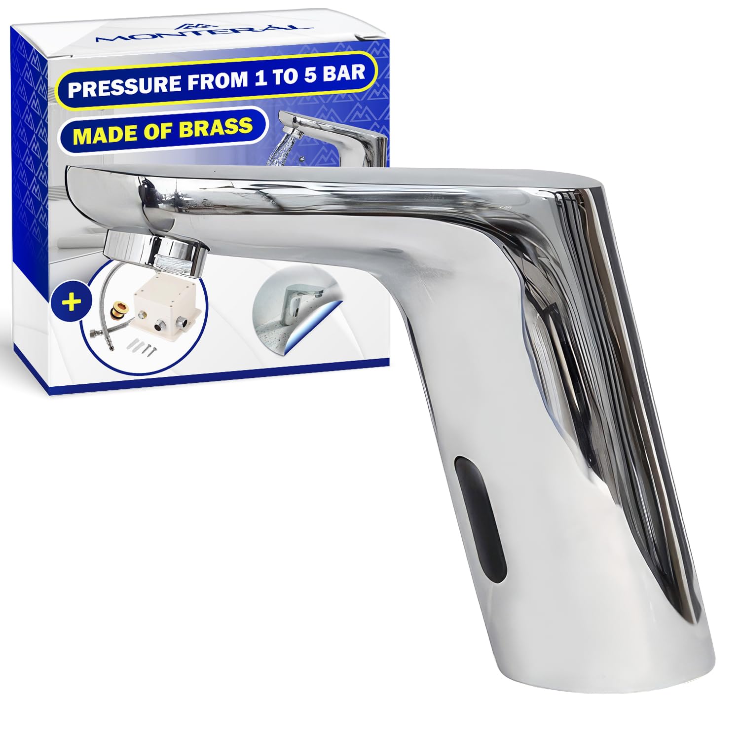 Monteral Rubinetto Bagno Lavabo con Sensore Infrarossi