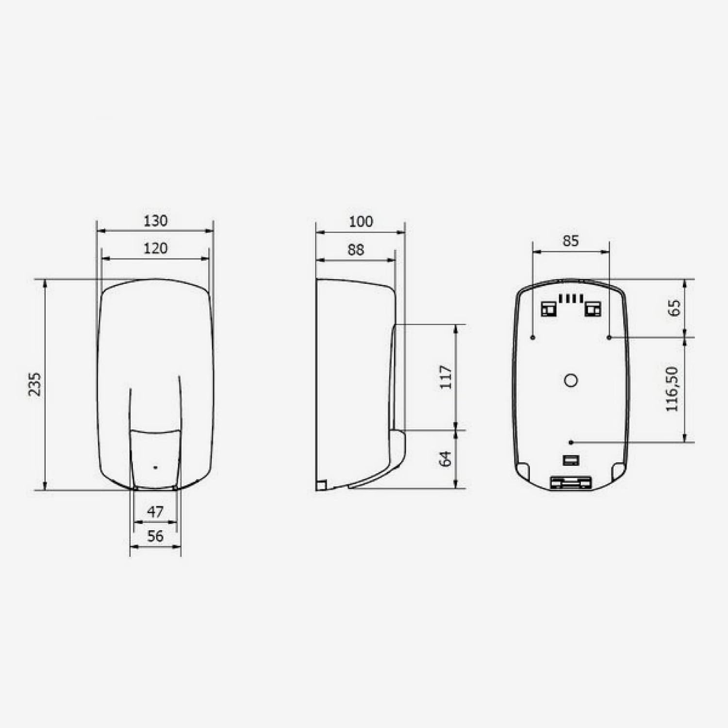 Jofel Distributore Sapone Liquido 0,9 L, ABS - immagine 4