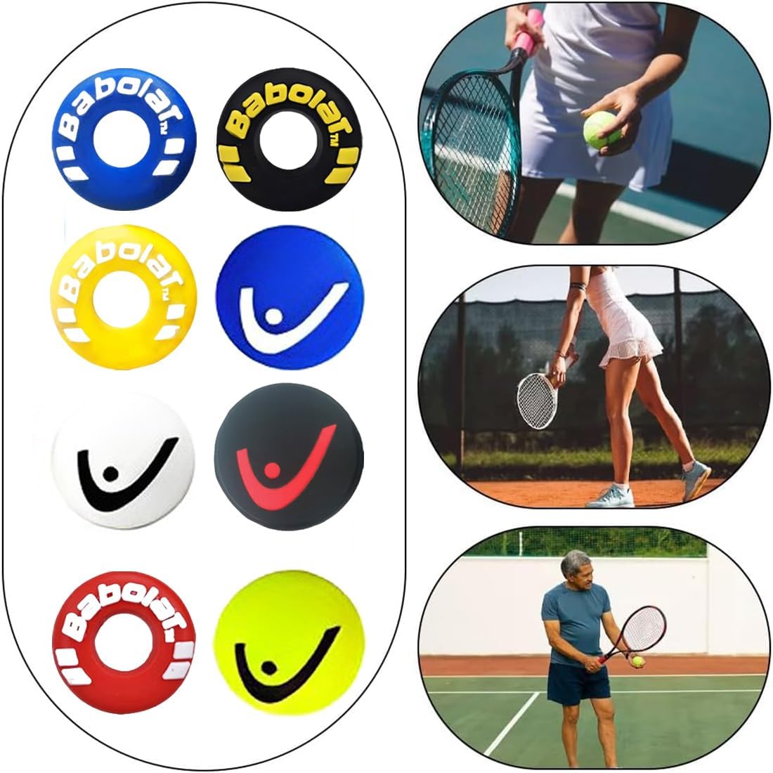 SULIUDAJI Ammortizzatori Antivibrazione Tennis 8 Pezzi - immagine 3