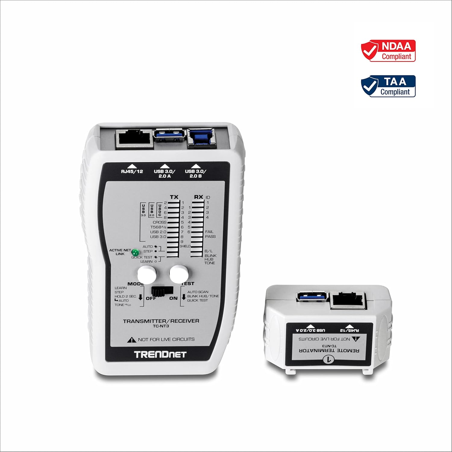 Trendnet TC-NT3 Tester per Cavi VDV & USB, Grigio - immagine 2