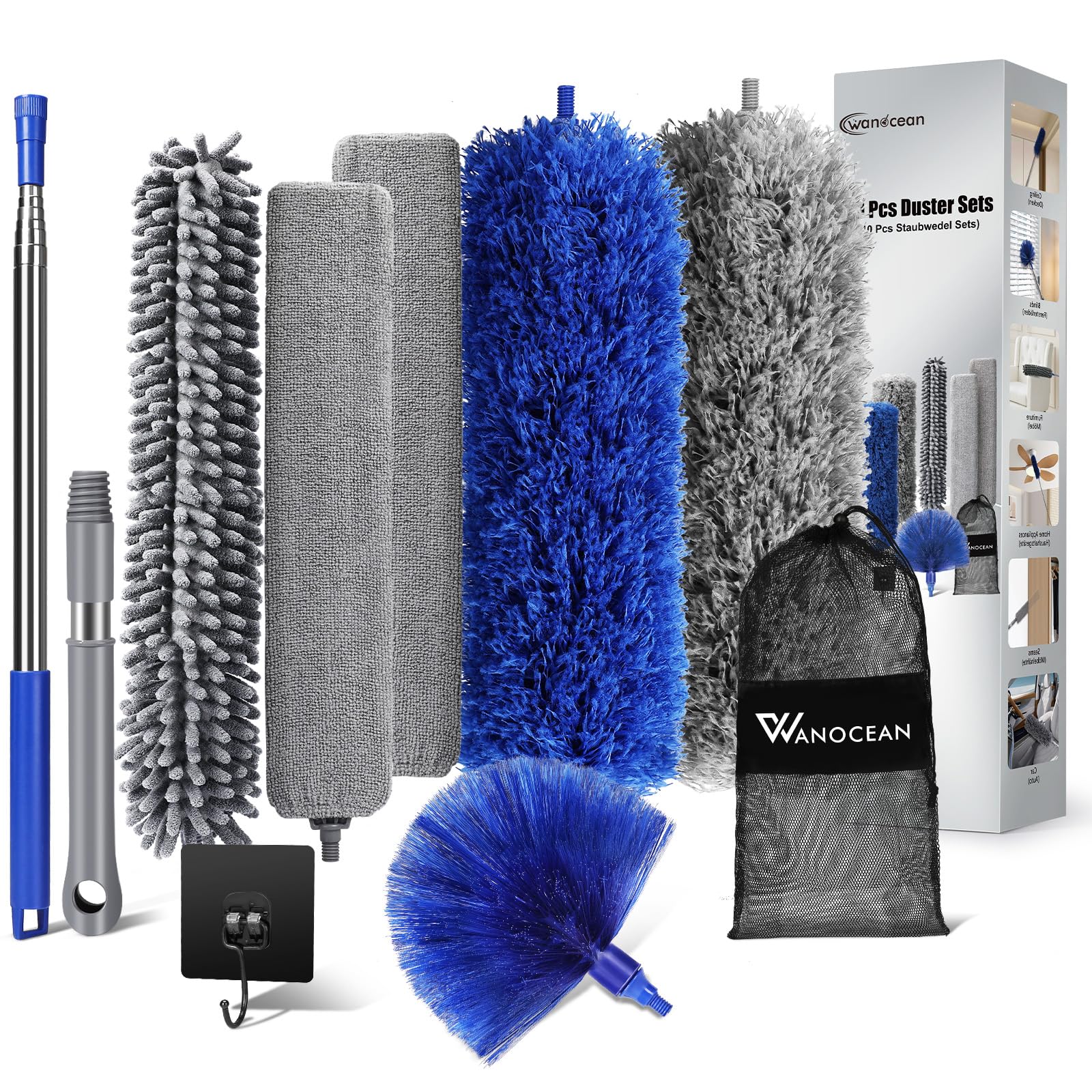 Spolverino Telescopico Allungabile 250 cm - 10 Pezzi