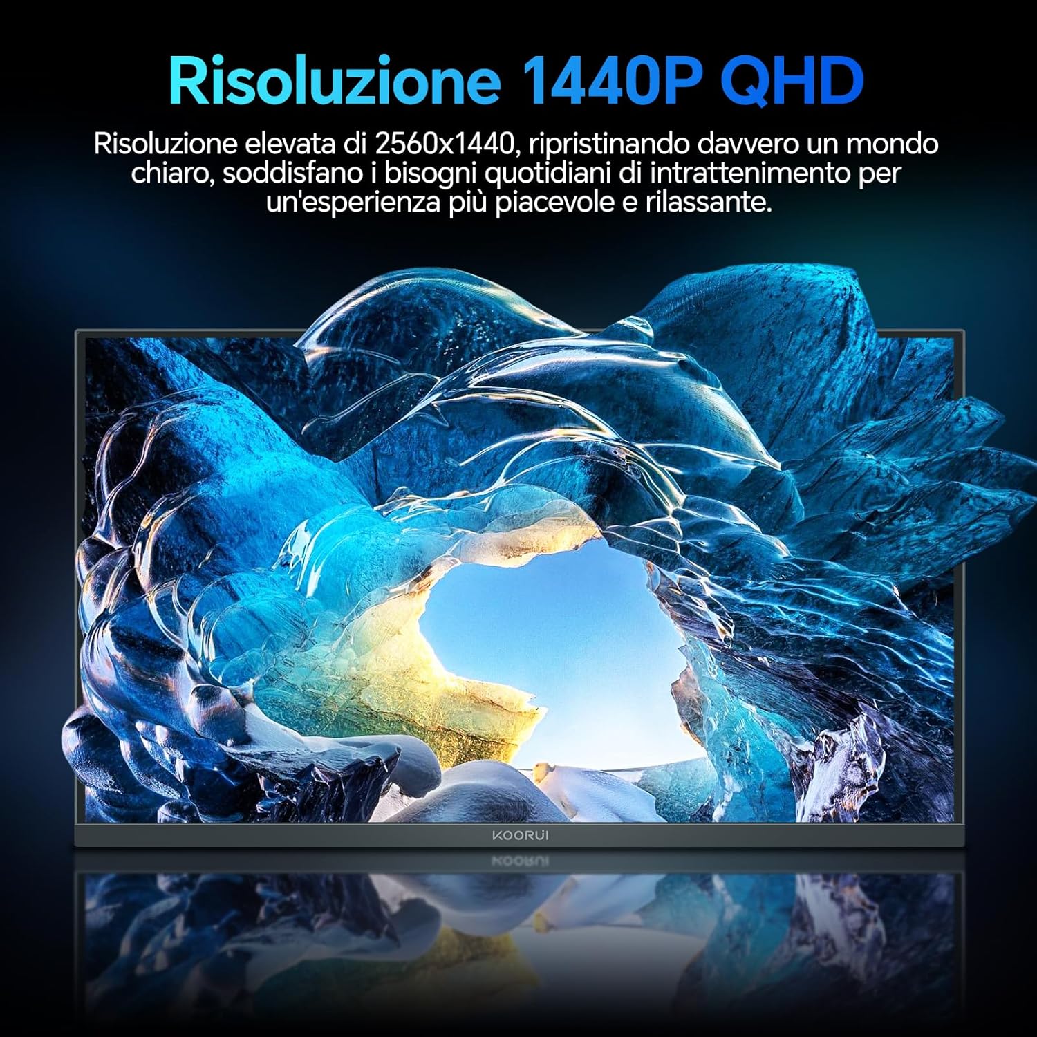 Koorui E2721F Monitor PC 27 Pollici Quad HD IPS 100Hz - immagine 3