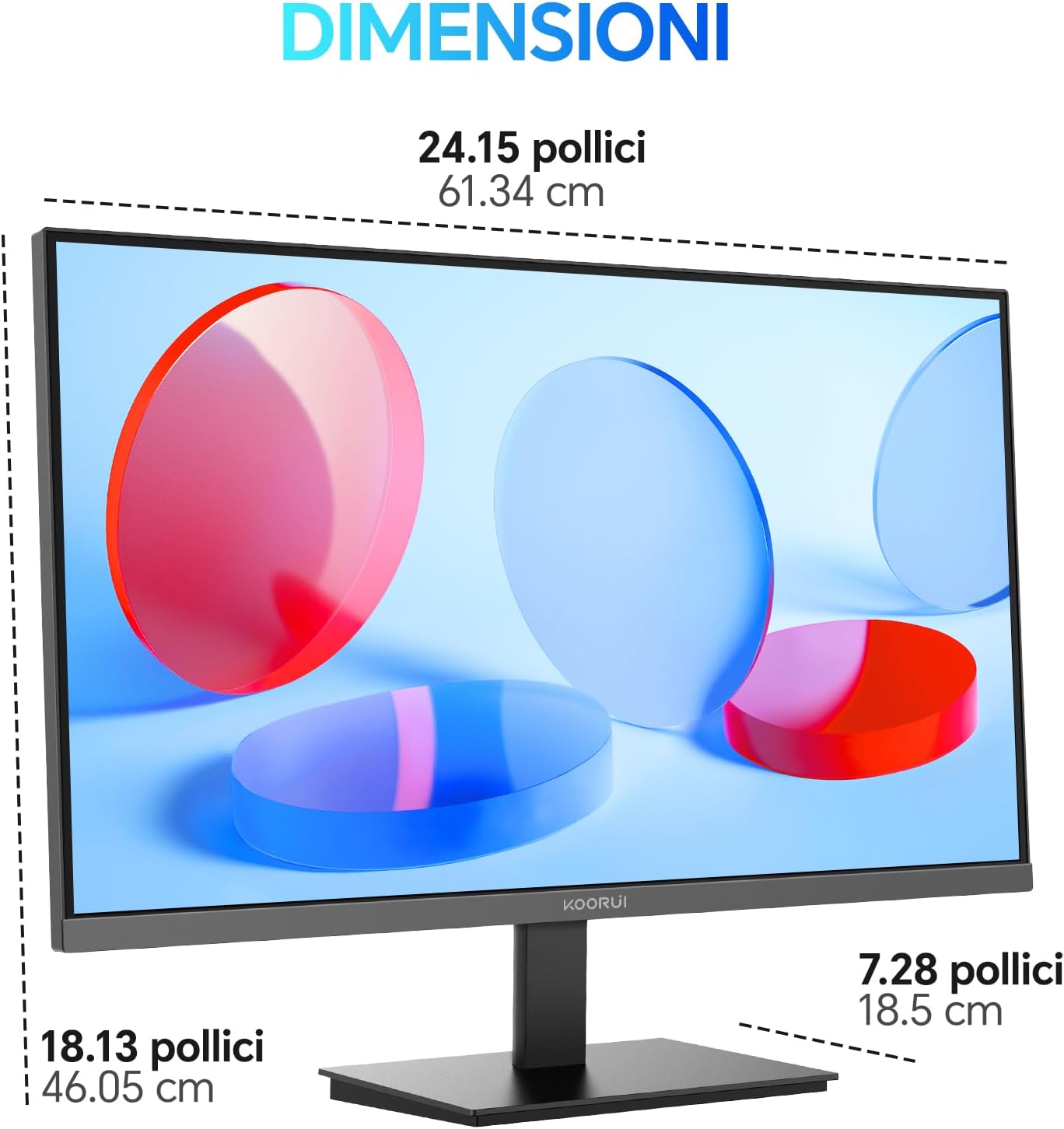Koorui E2721F Monitor PC 27 Pollici Quad HD IPS 100Hz - immagine 5