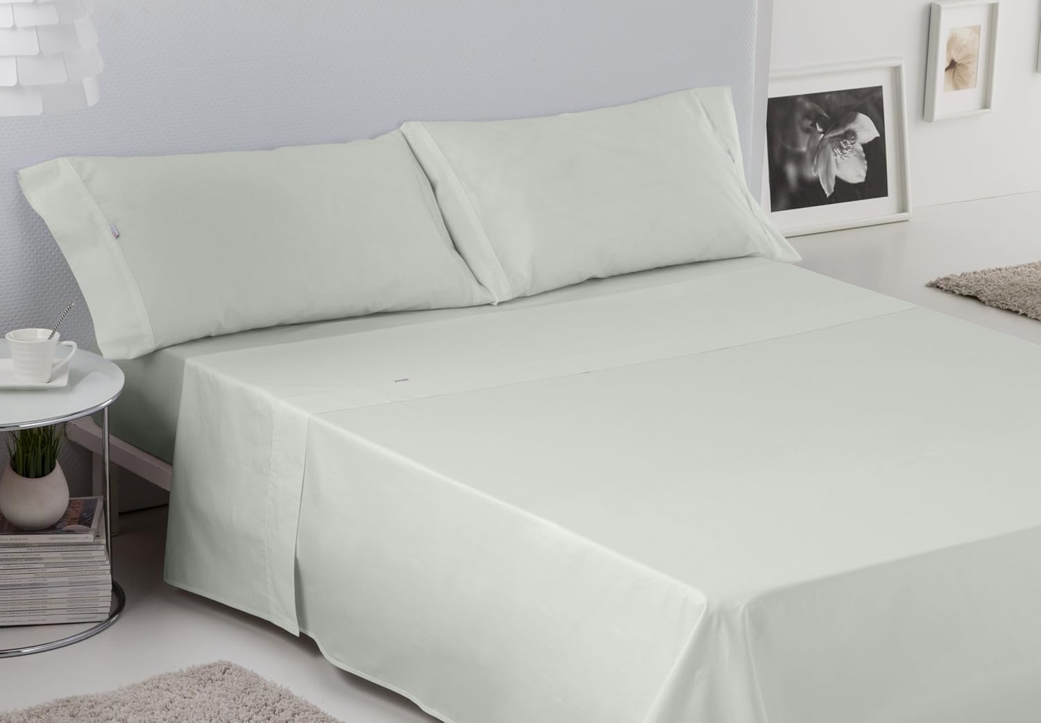 Juego de sábanas color hueso Cama de 180 (4 piezas) - 100% algodón - 200 hilos - immagine 2