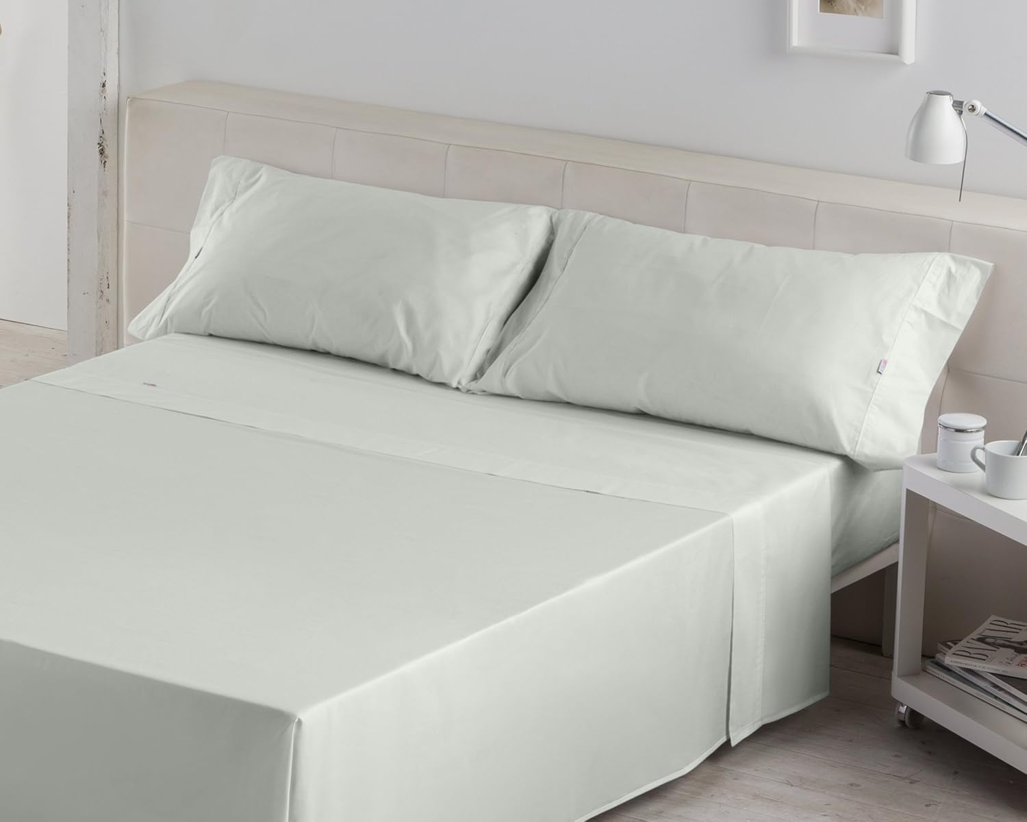 Juego de sábanas color hueso Cama de 180 (4 piezas) - 100% algodón - 200 hilos - immagine 3