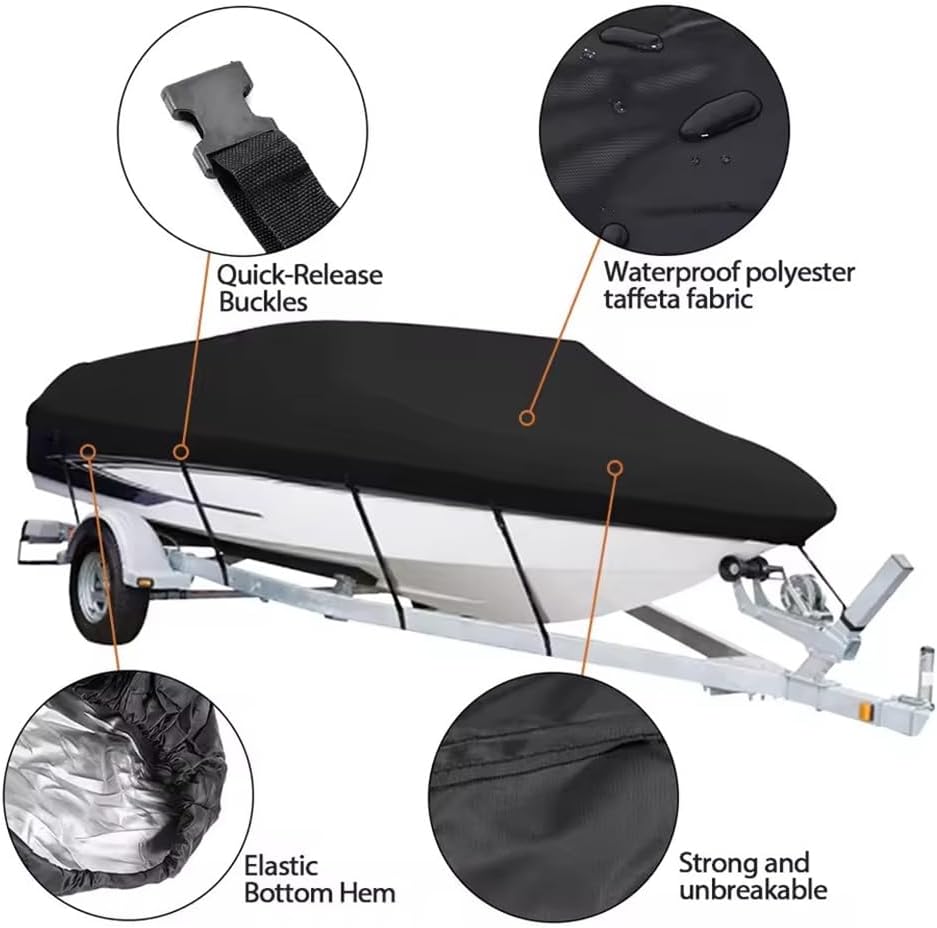 NEWFUN Telo Copri Barca 17x19 FT, Oxford Cloth - immagine 2