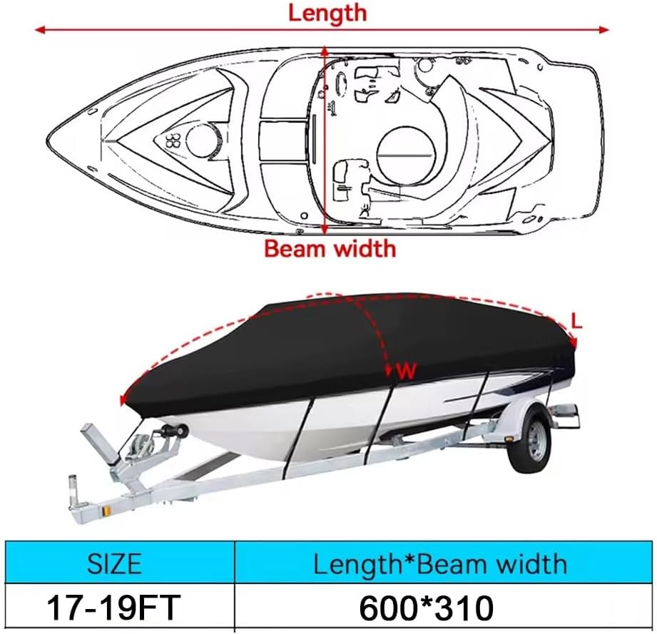 NEWFUN Telo Copri Barca 17x19 FT, Oxford Cloth - immagine 6
