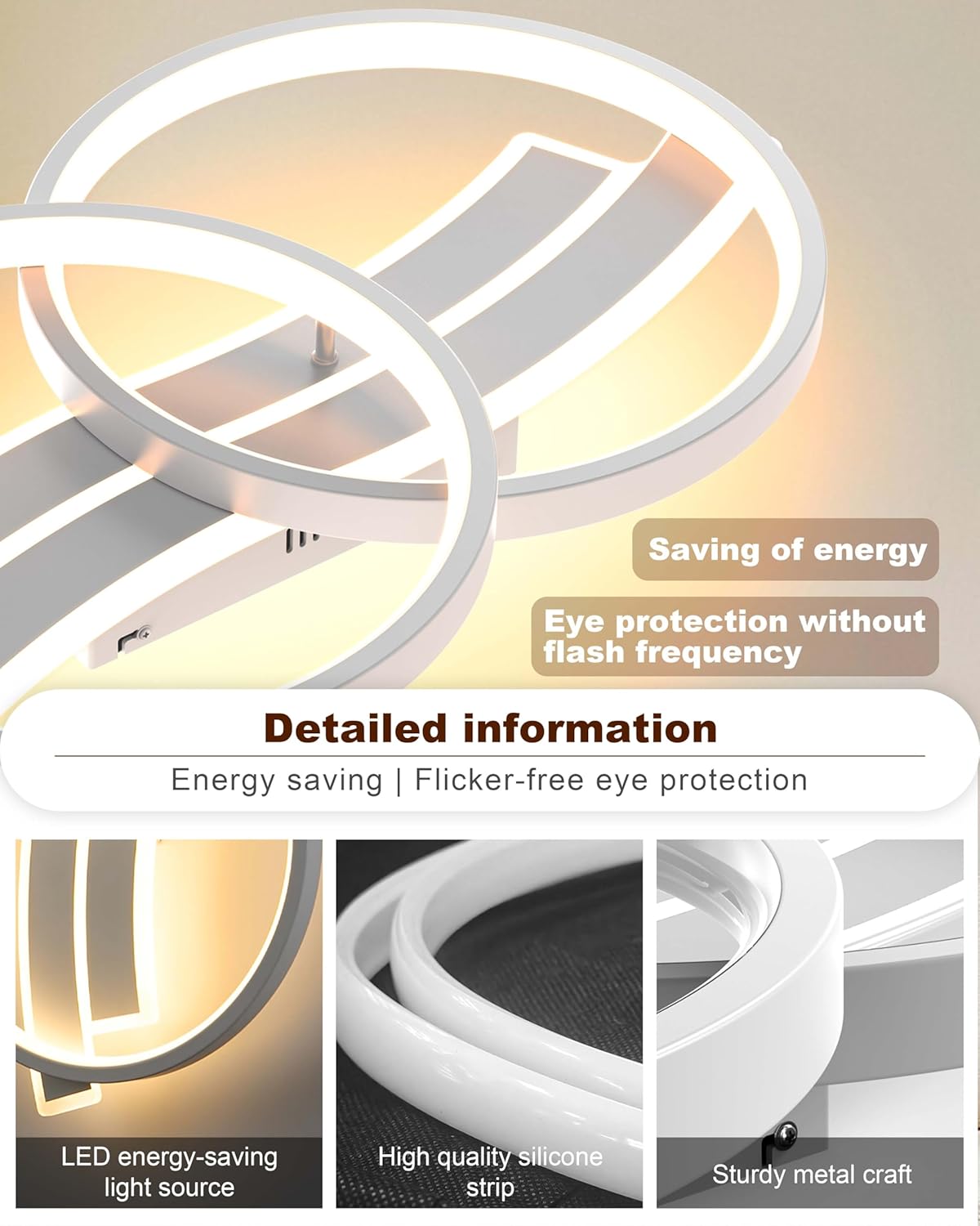 Plafoniera LED Soffitto Dimmerabile 30W 41cm - immagine 4