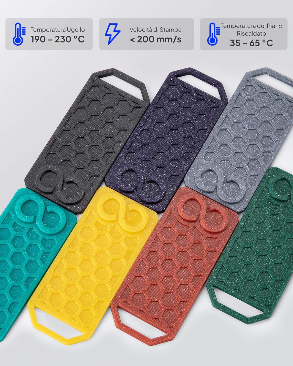 Elegoo Filamento PLA 1,75 mm Glitter 4KG - immagine 6