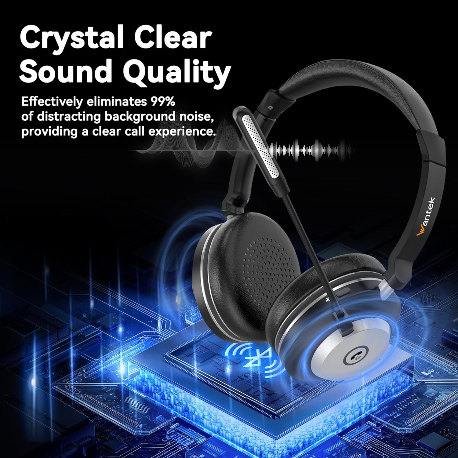 Wantek Cuffie Wireless con Microfono USB - immagine 3