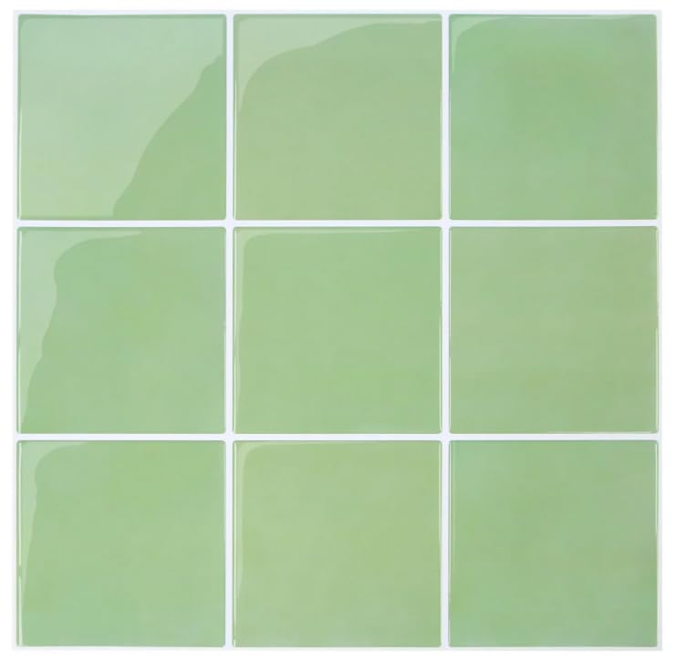 Commomy Paraschizzi Cucina Adesivo Verde Salvia (10 pezzi)