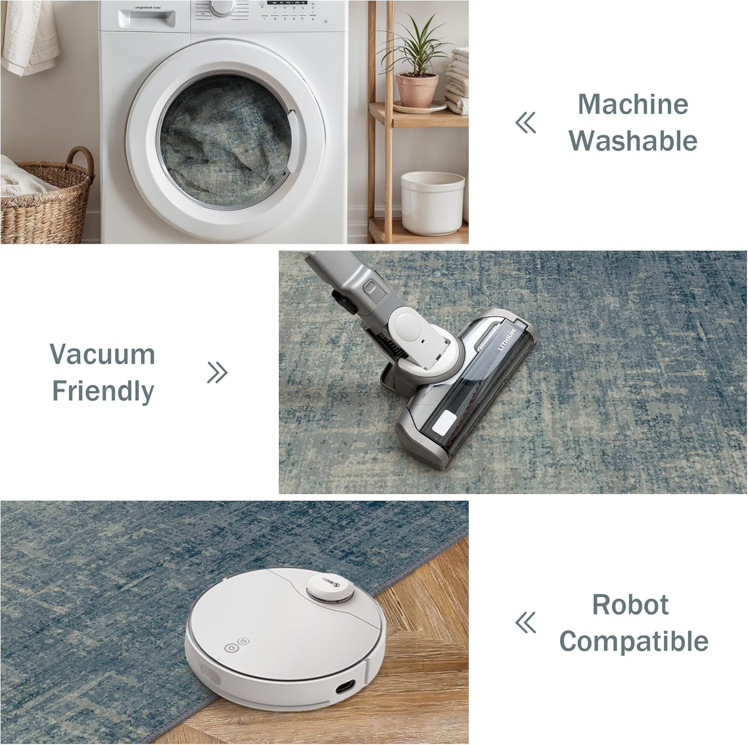 Beimo Tappeto Salotto Pelo Corto 120x170cm, Blu - immagine 4