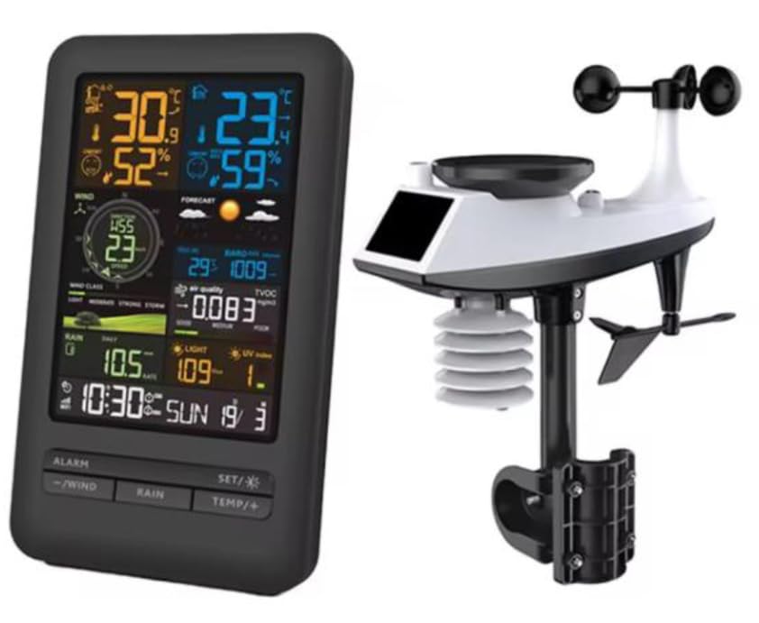 Stazione Meteo WiFi 2,4 GHz con Sensore Esterno 7 in 1
