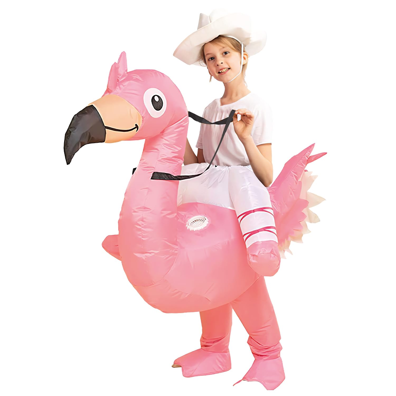 AirSuit® Travestimento Gonfiabile Fenicottero Rosa per Bambini