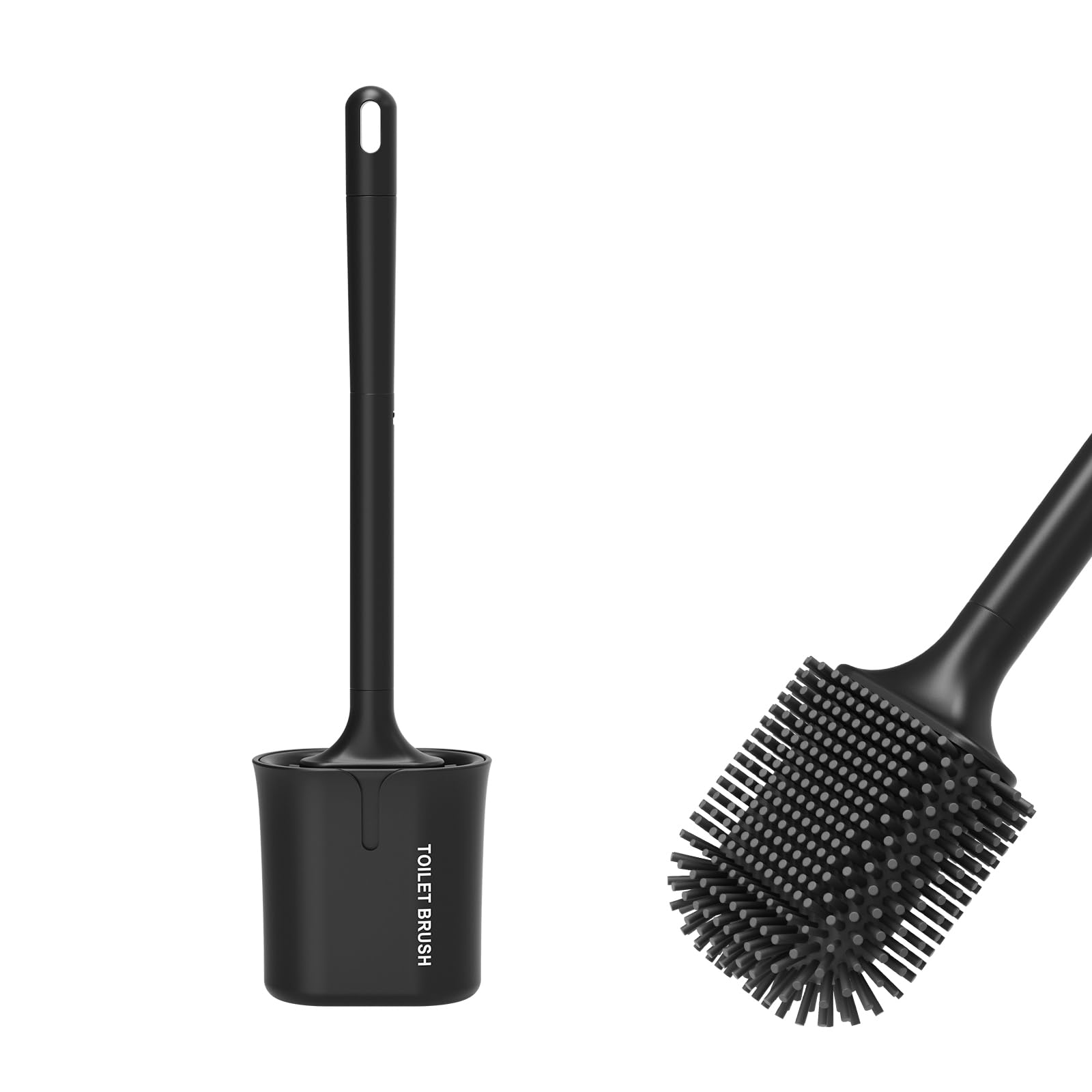 Ibergrif M34156B Scopino Bagno WC Silicone, Nero